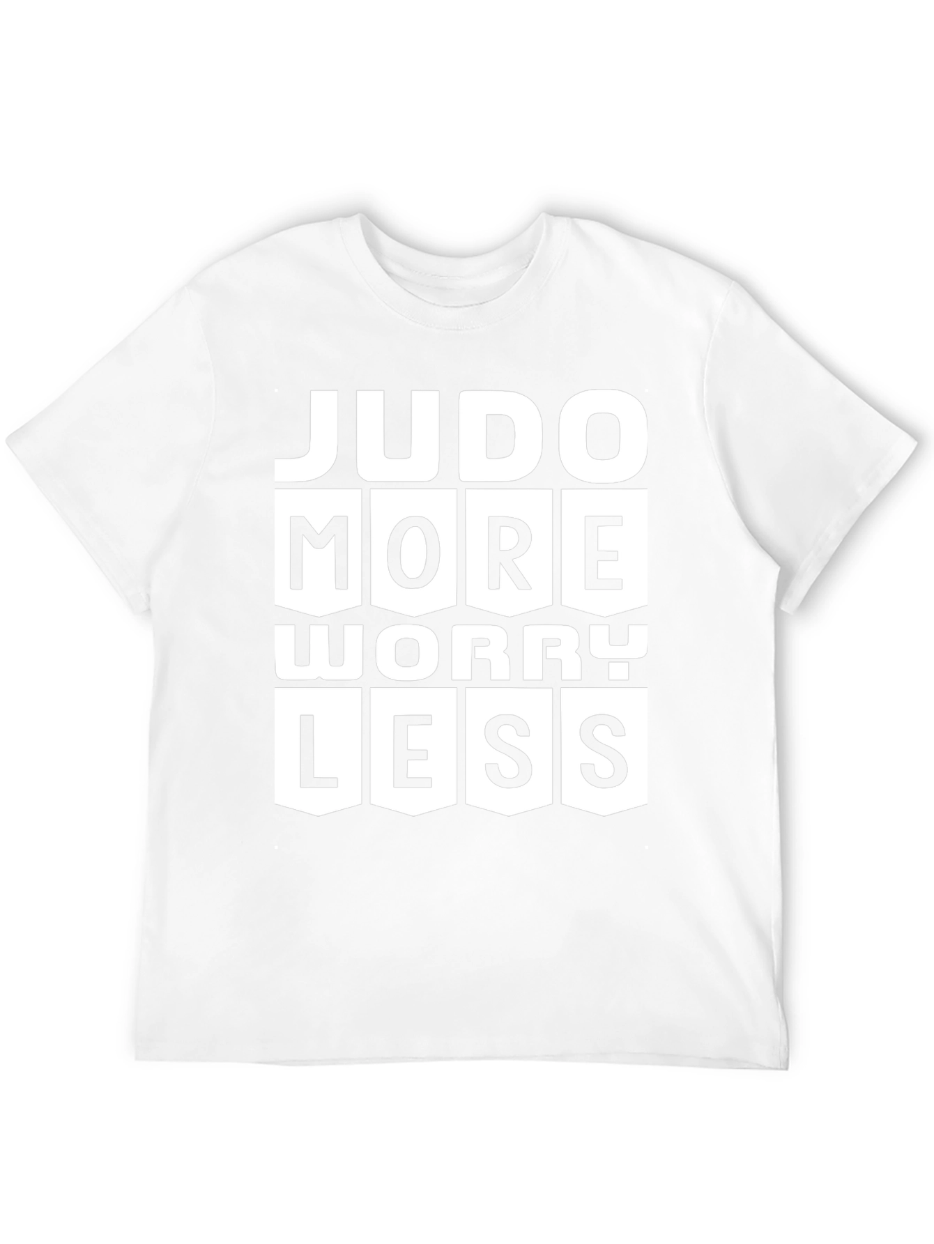 Judo More Worry Less Black Graphic T-Shirt
