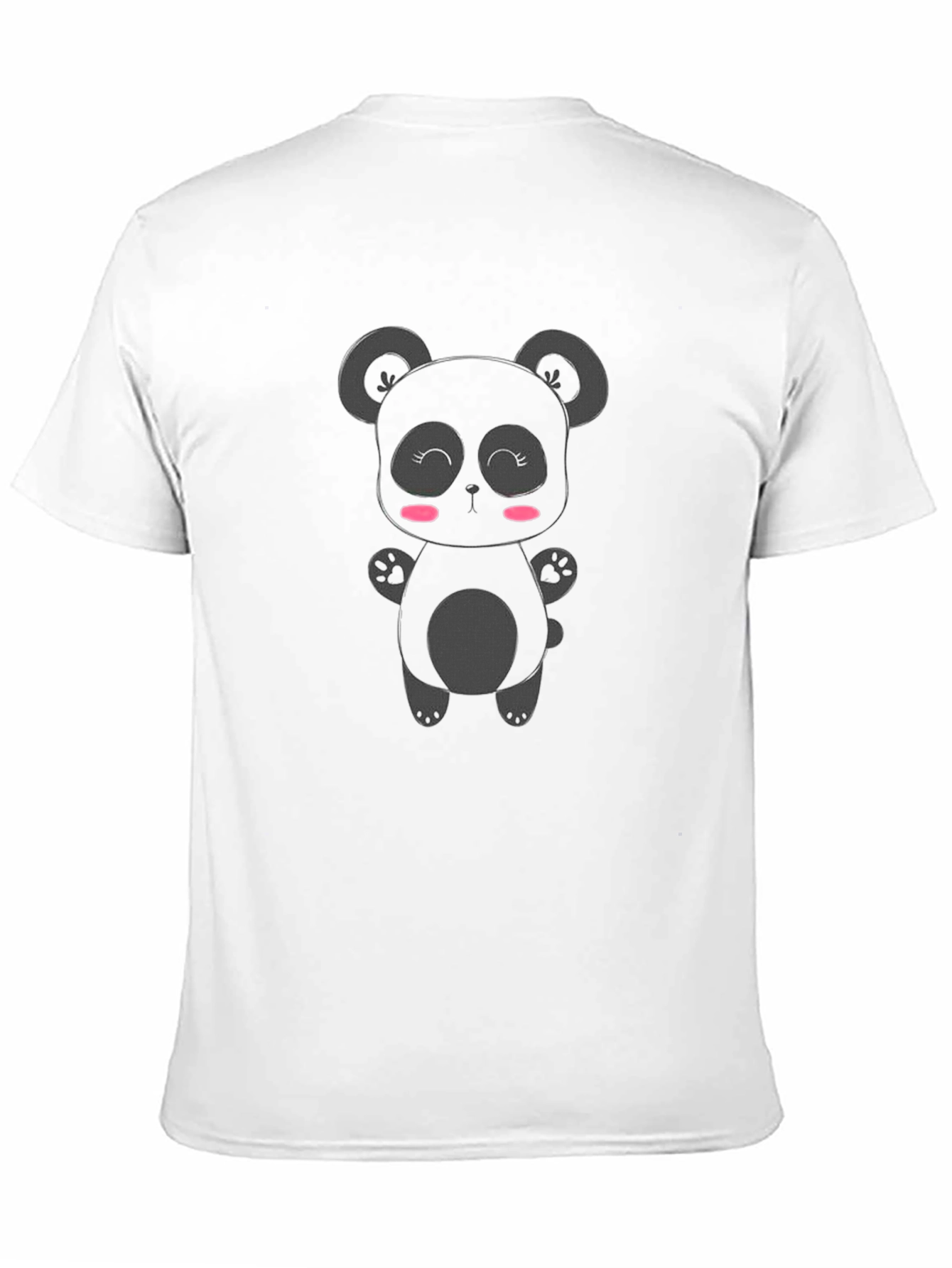 Cute Panda Bear Graphic Black T-Shirt