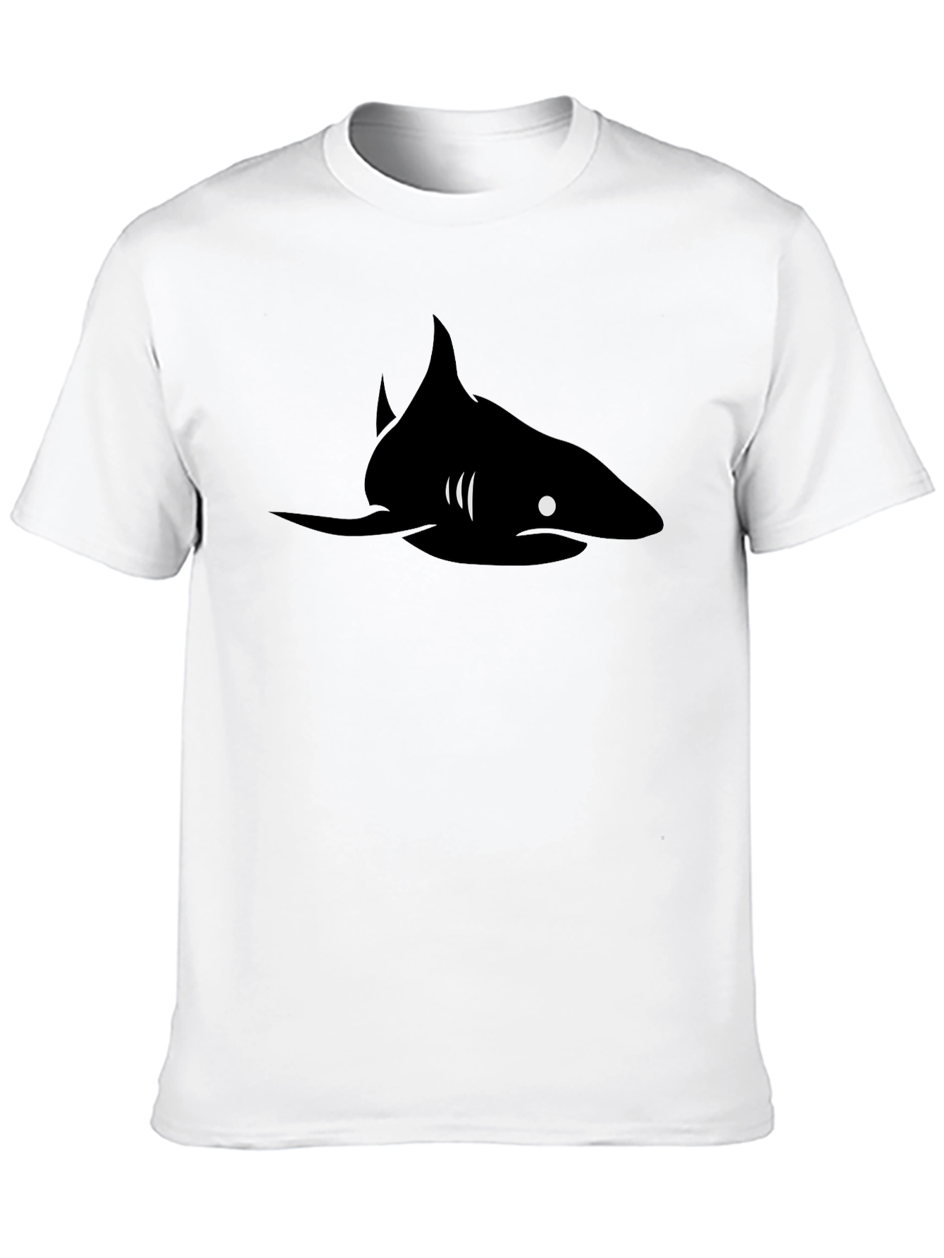 Mens Black Shark Graphic Tee - Cool & Casual