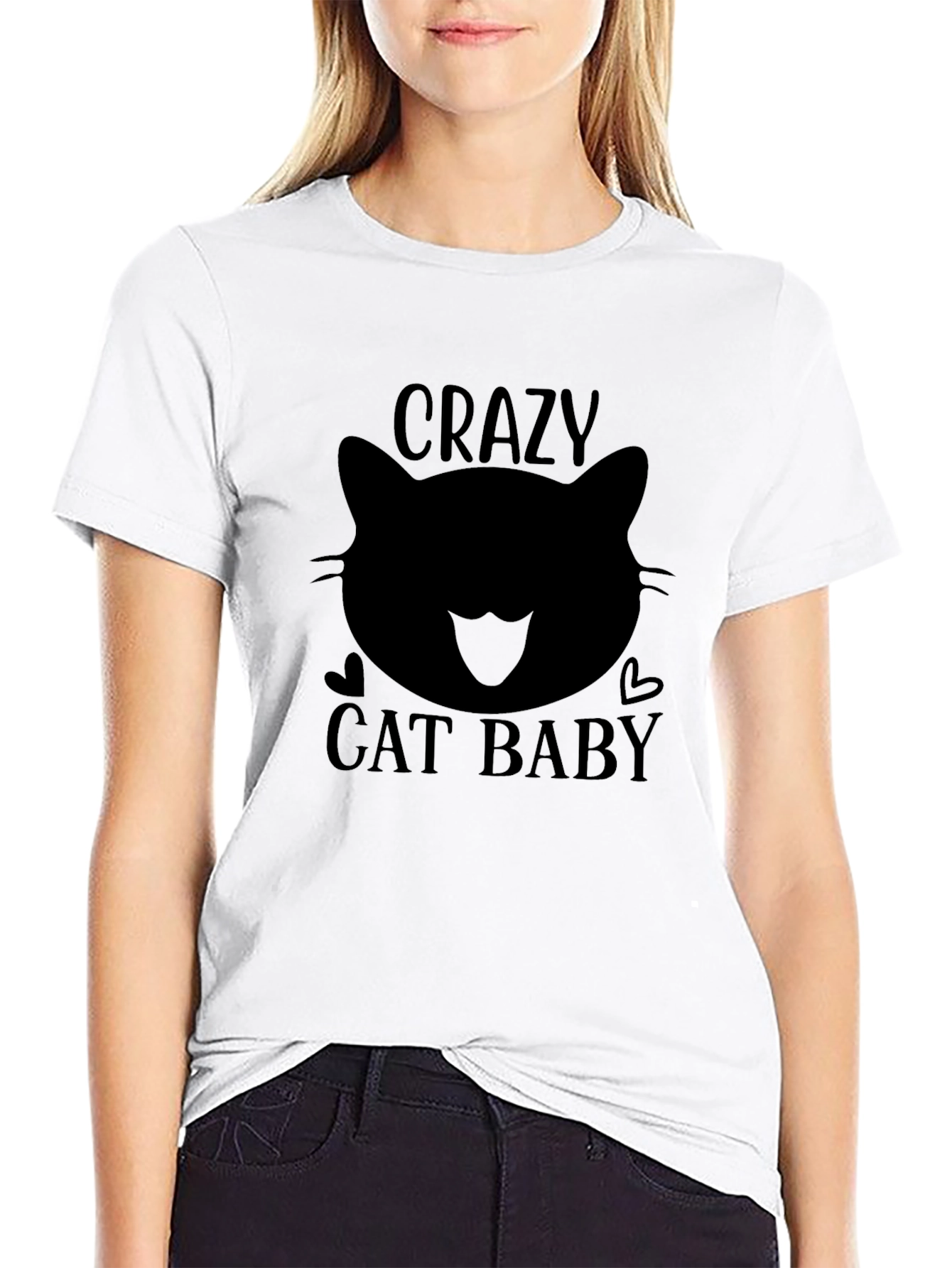 Crazy Cat Baby Black T-Shirt