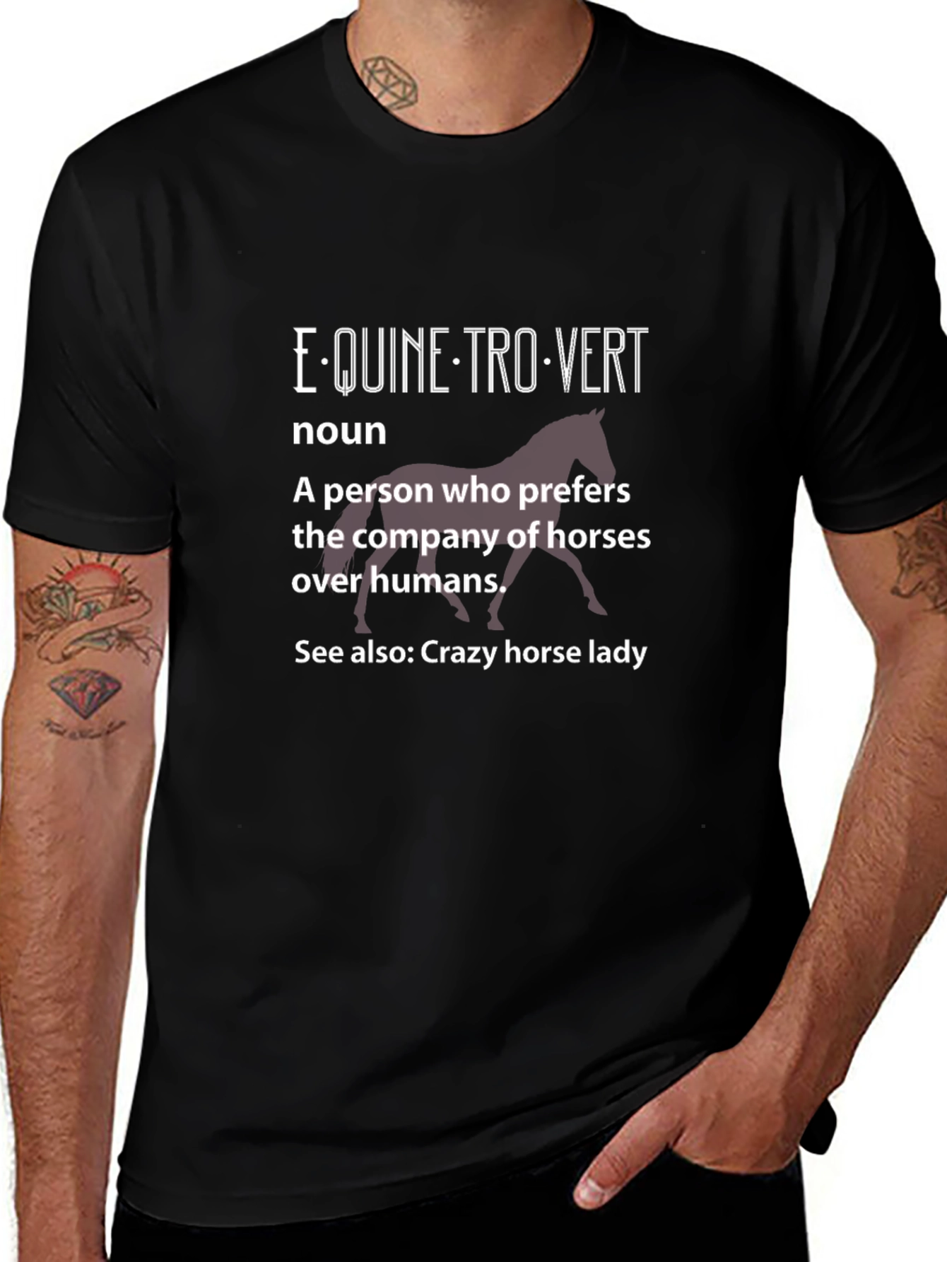 Equine-trovert T-Shirt - Horse Lover Tee