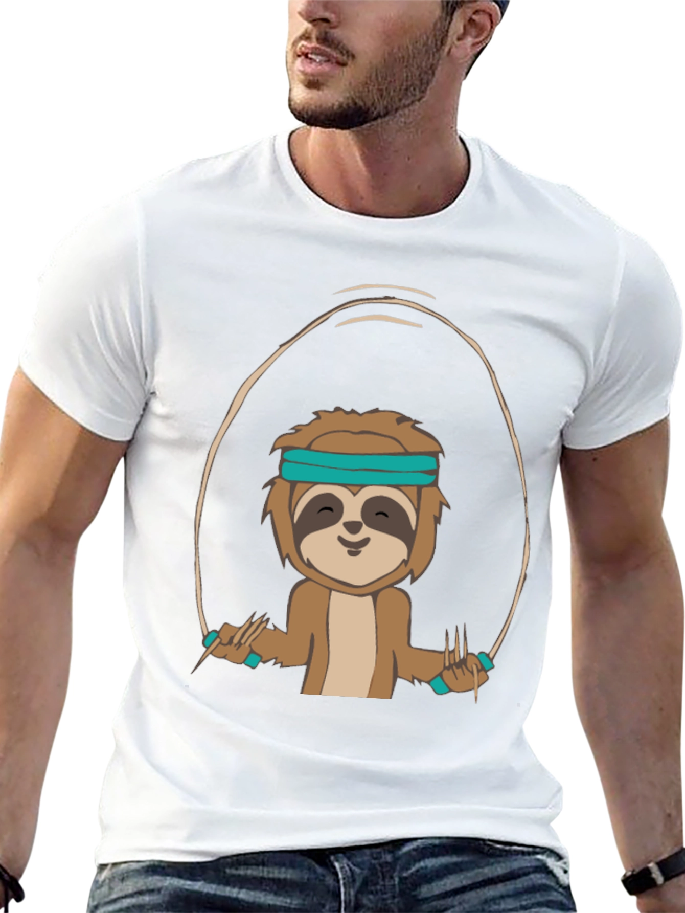 Sloth Jumping Rope Graphic Tee