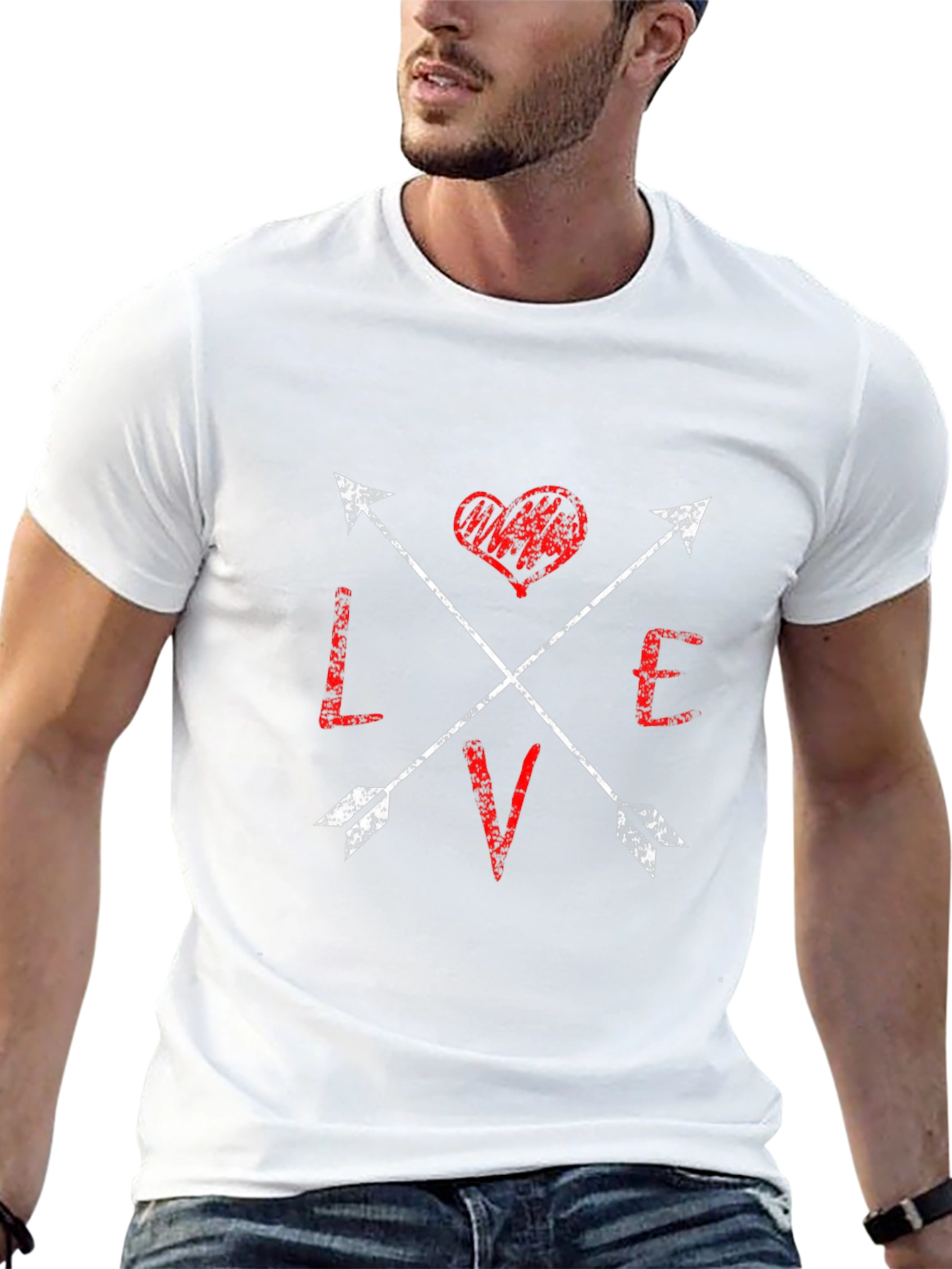 LOVE Arrow Graphic Print T-Shirt