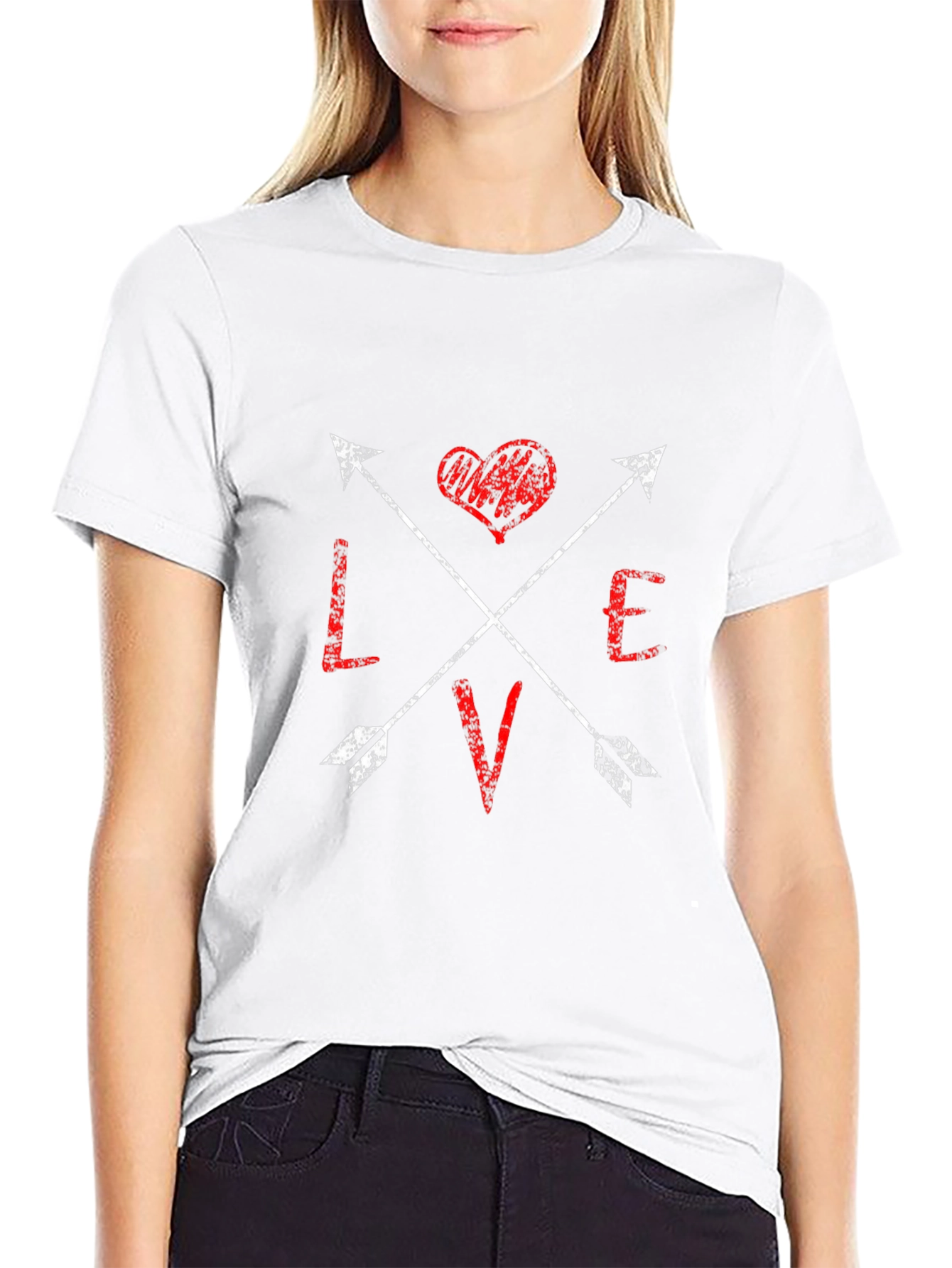 LOVE Arrow Graphic Print T-Shirt