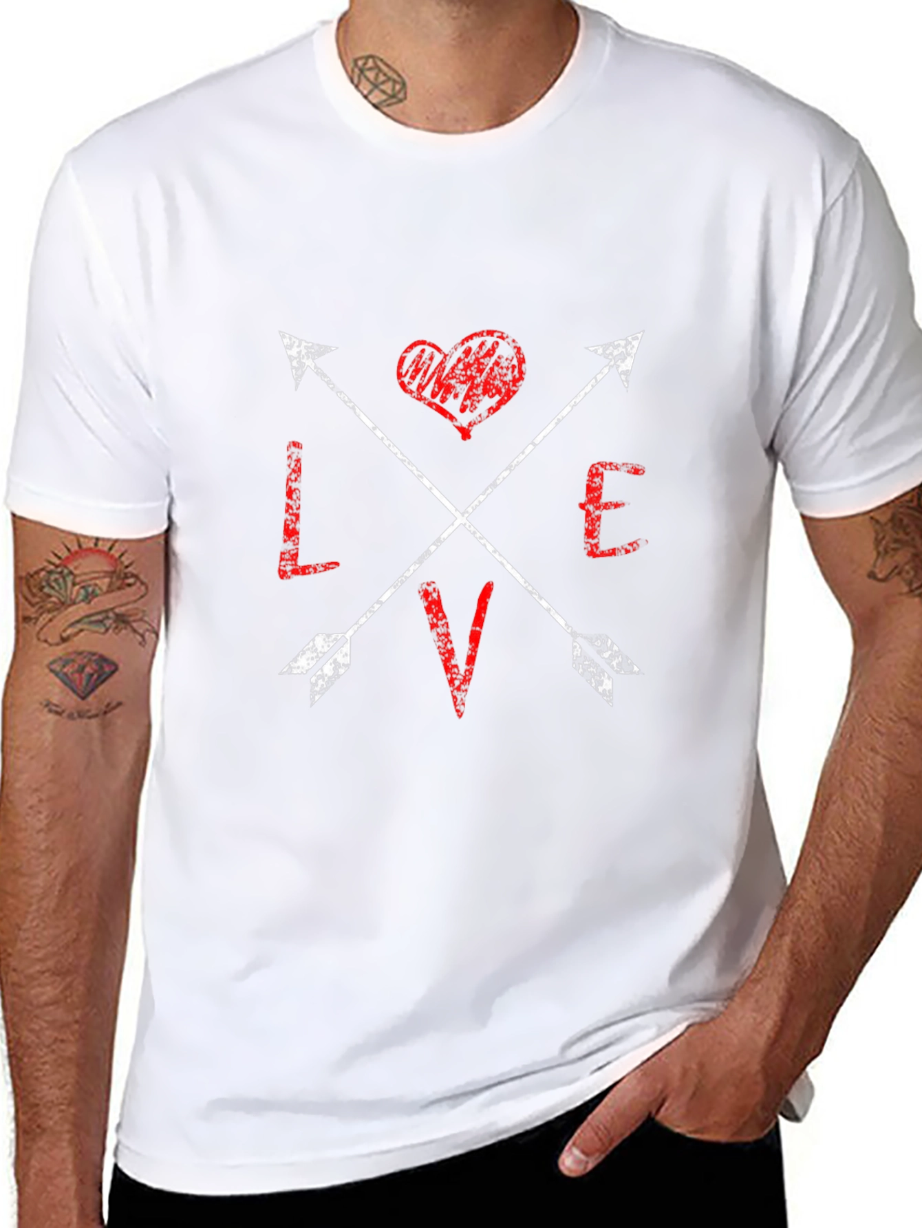 LOVE Arrow Graphic Print T-Shirt