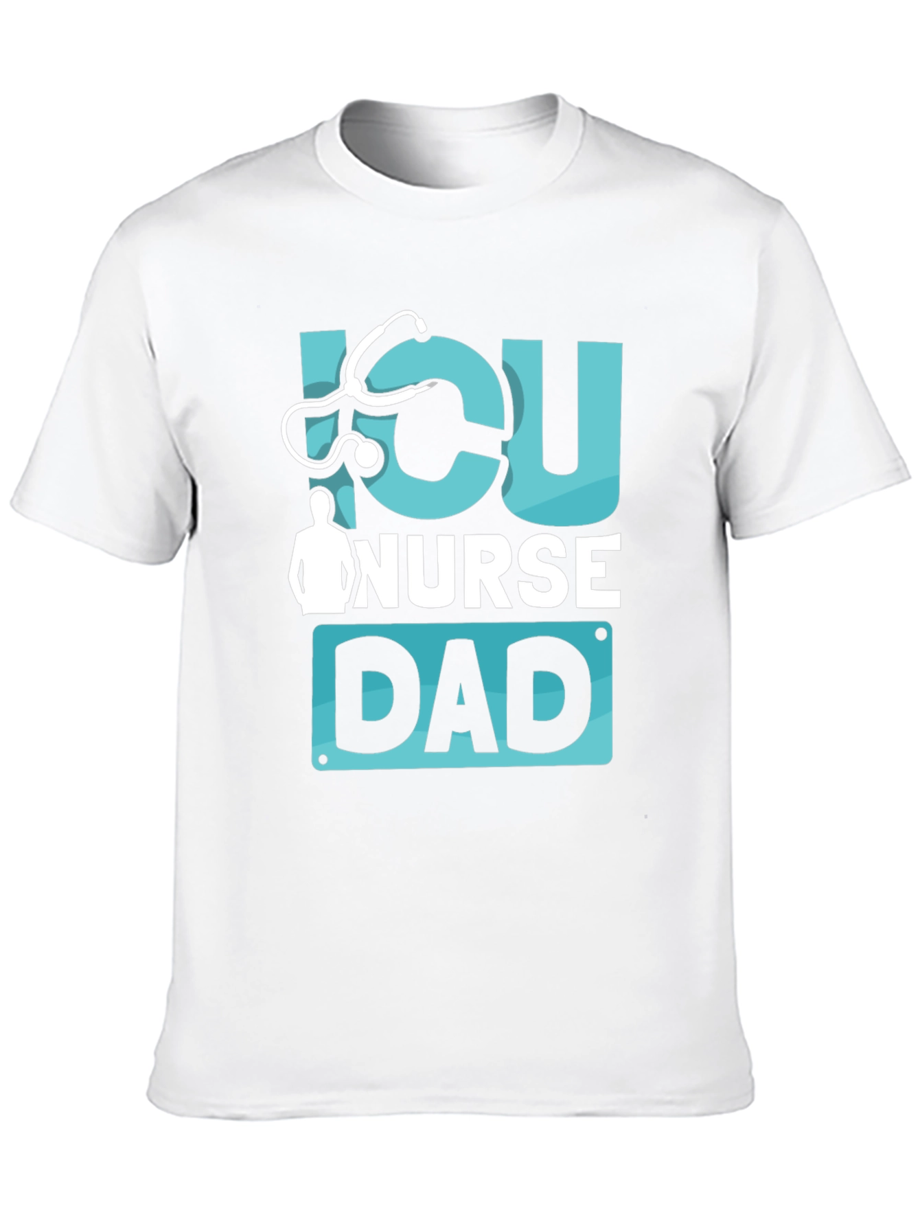 ICU Nurse Dad Graphic T-Shirt - Black
