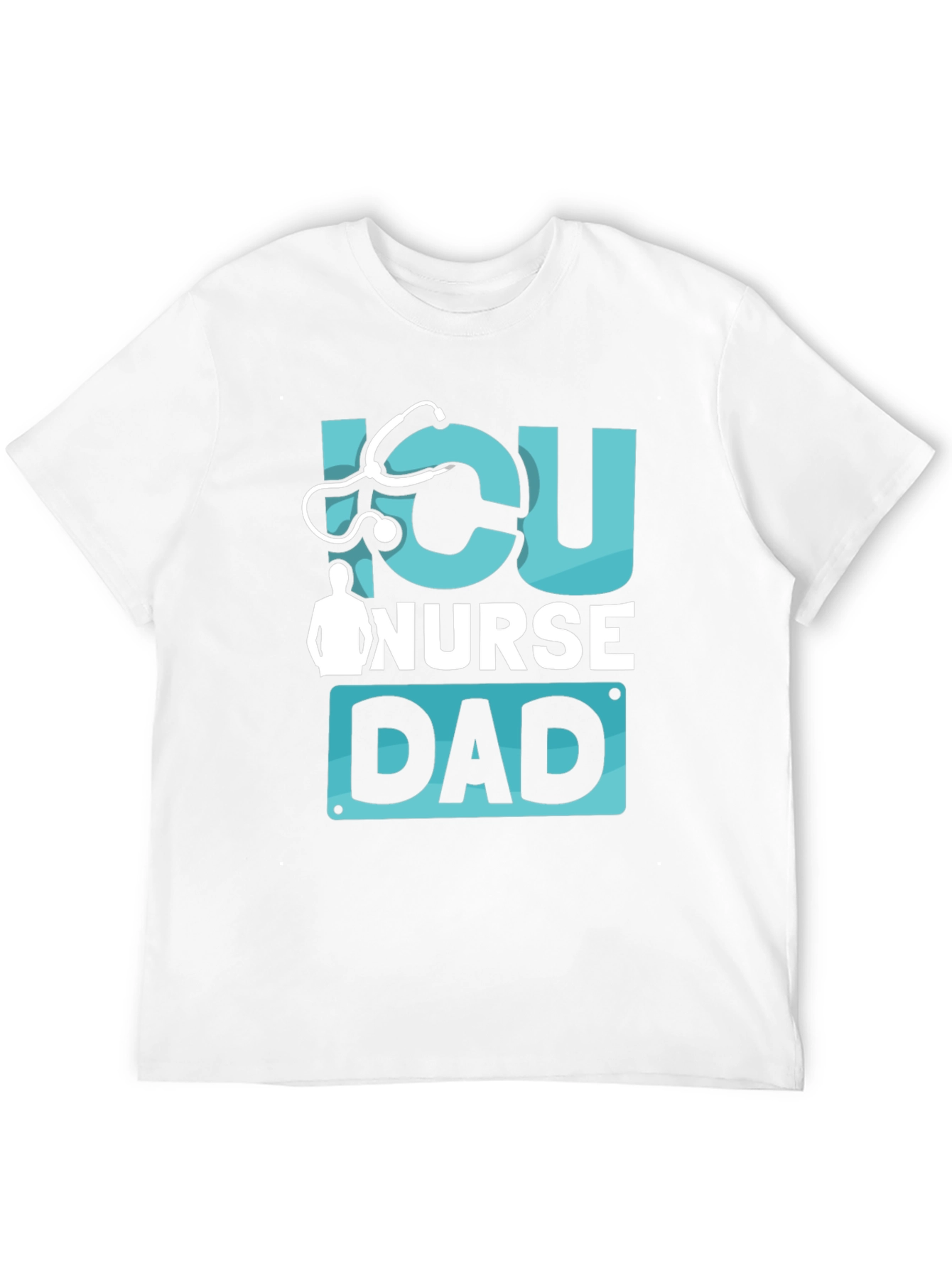 ICU Nurse Dad Graphic T-Shirt - Black