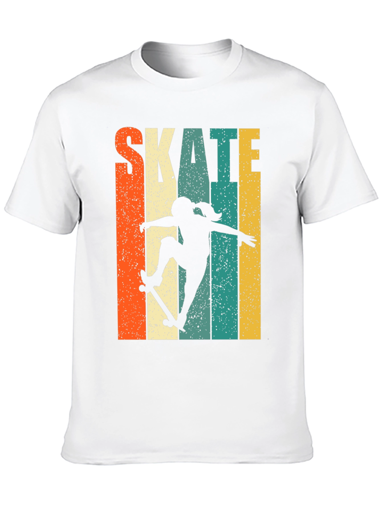Skate Girl Retro T-Shirt - Stylish Skater Tee