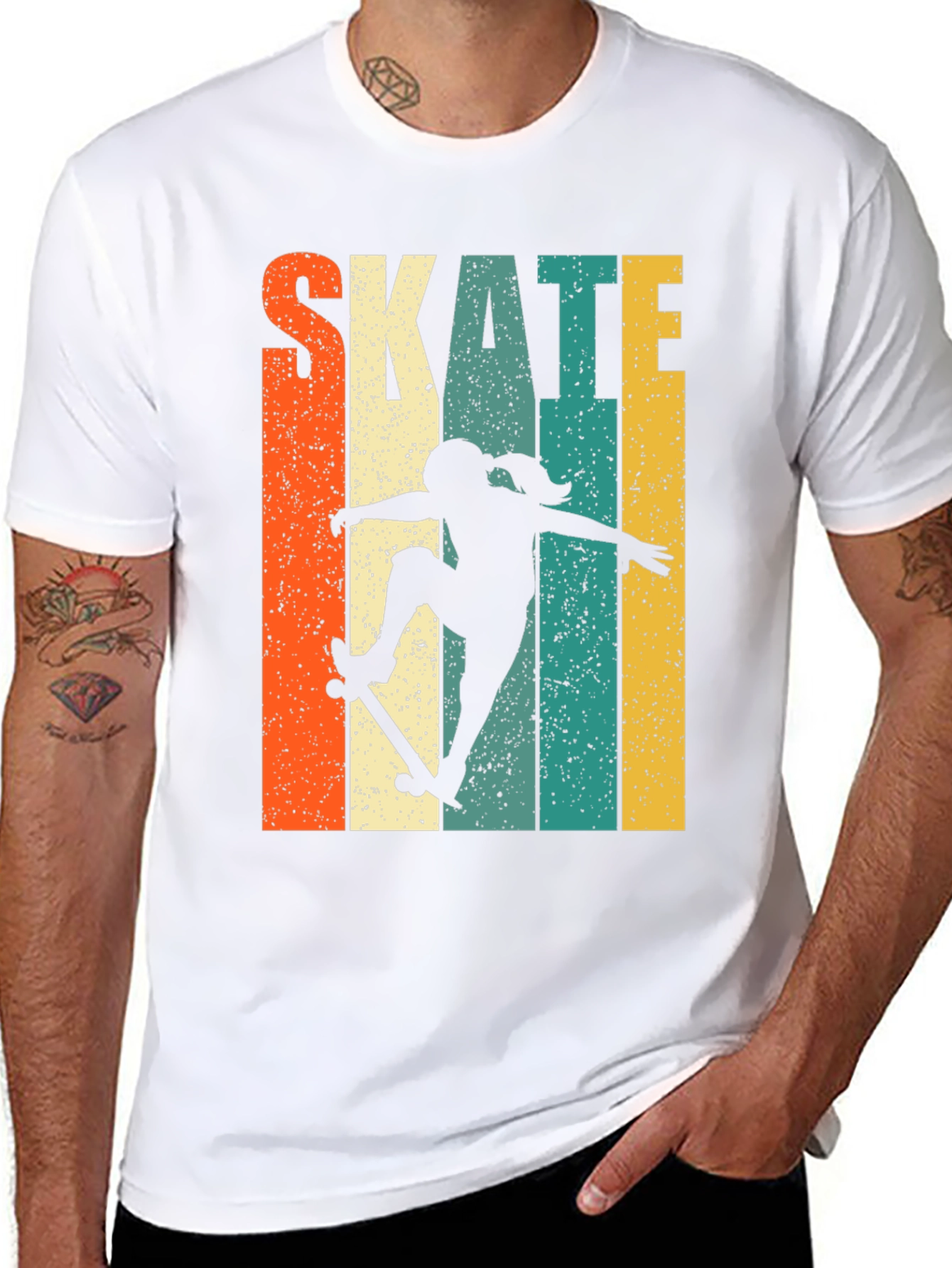 Skate Girl Retro T-Shirt - Stylish Skater Tee
