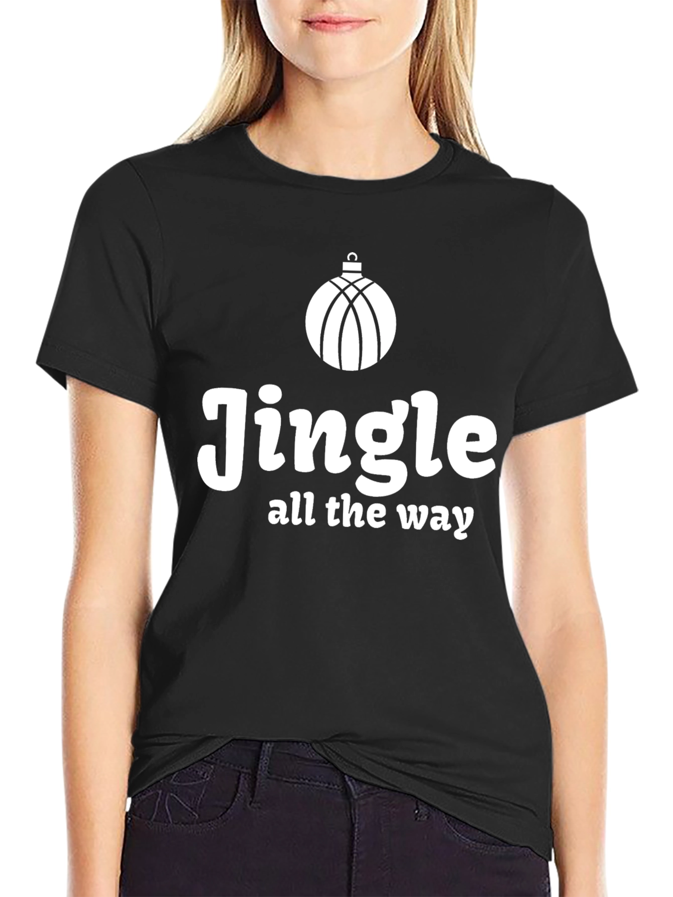 Jingle All The Way Christmas T-Shirt Black