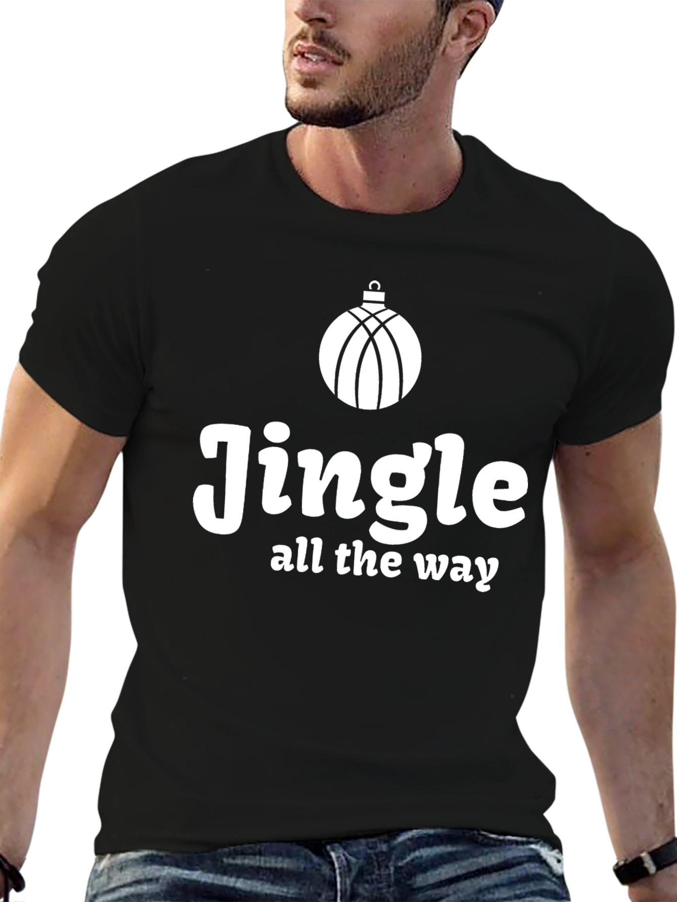 Jingle All The Way Christmas T-Shirt Black