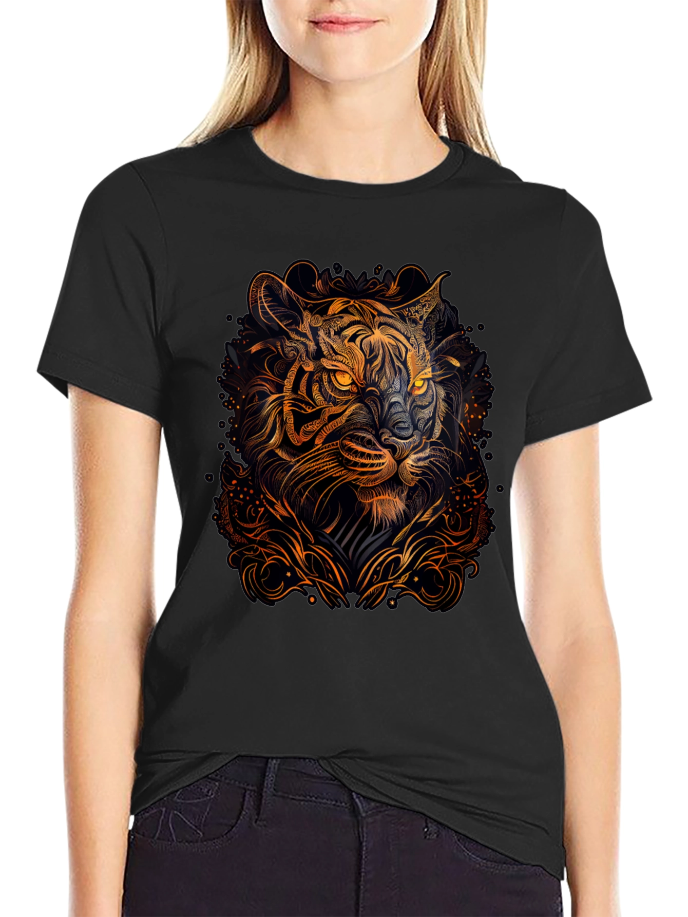 Tiger Graphic Black T-Shirt