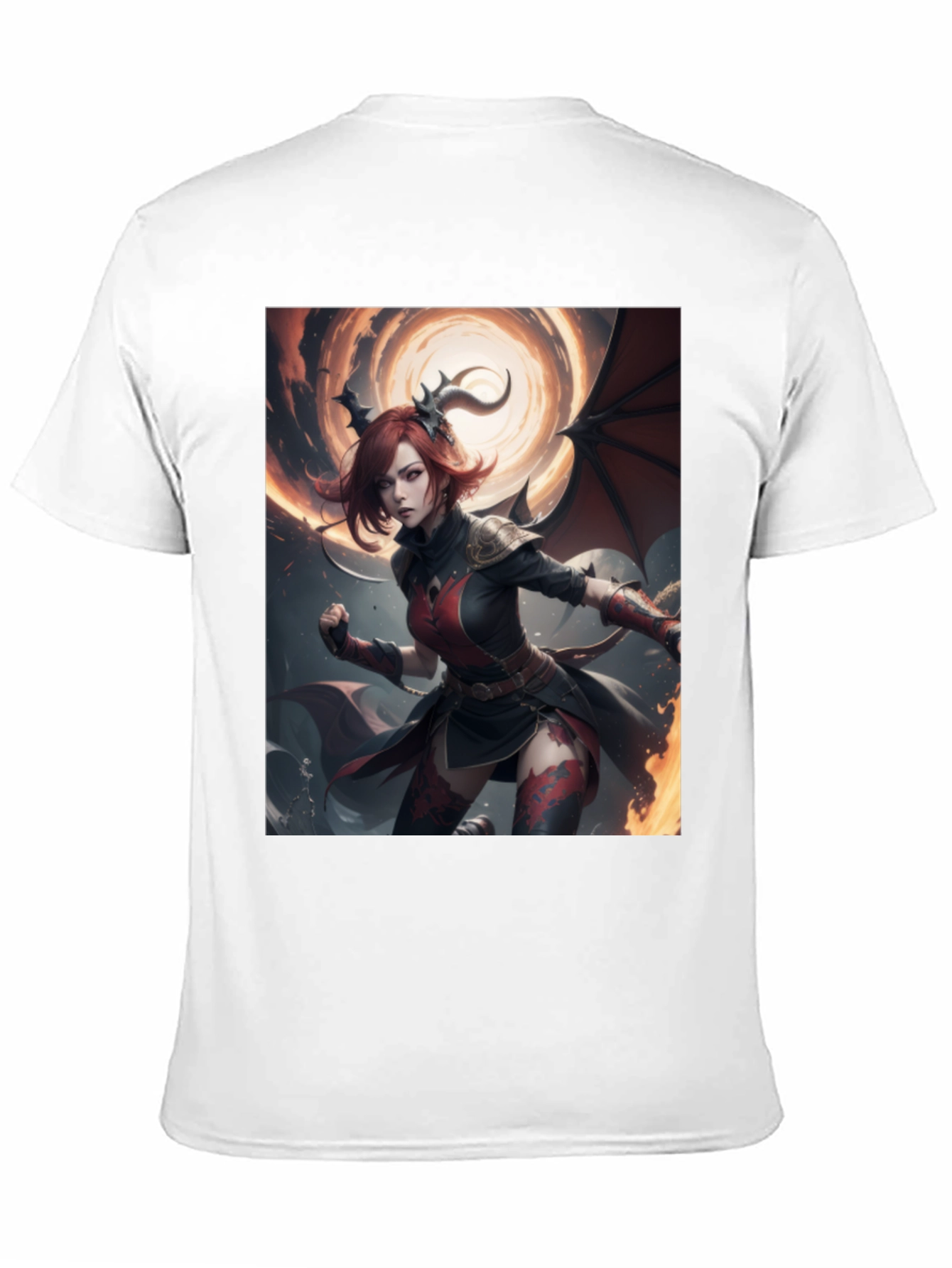 Fiery Succubus T-Shirt - Fantasy Graphic Tee