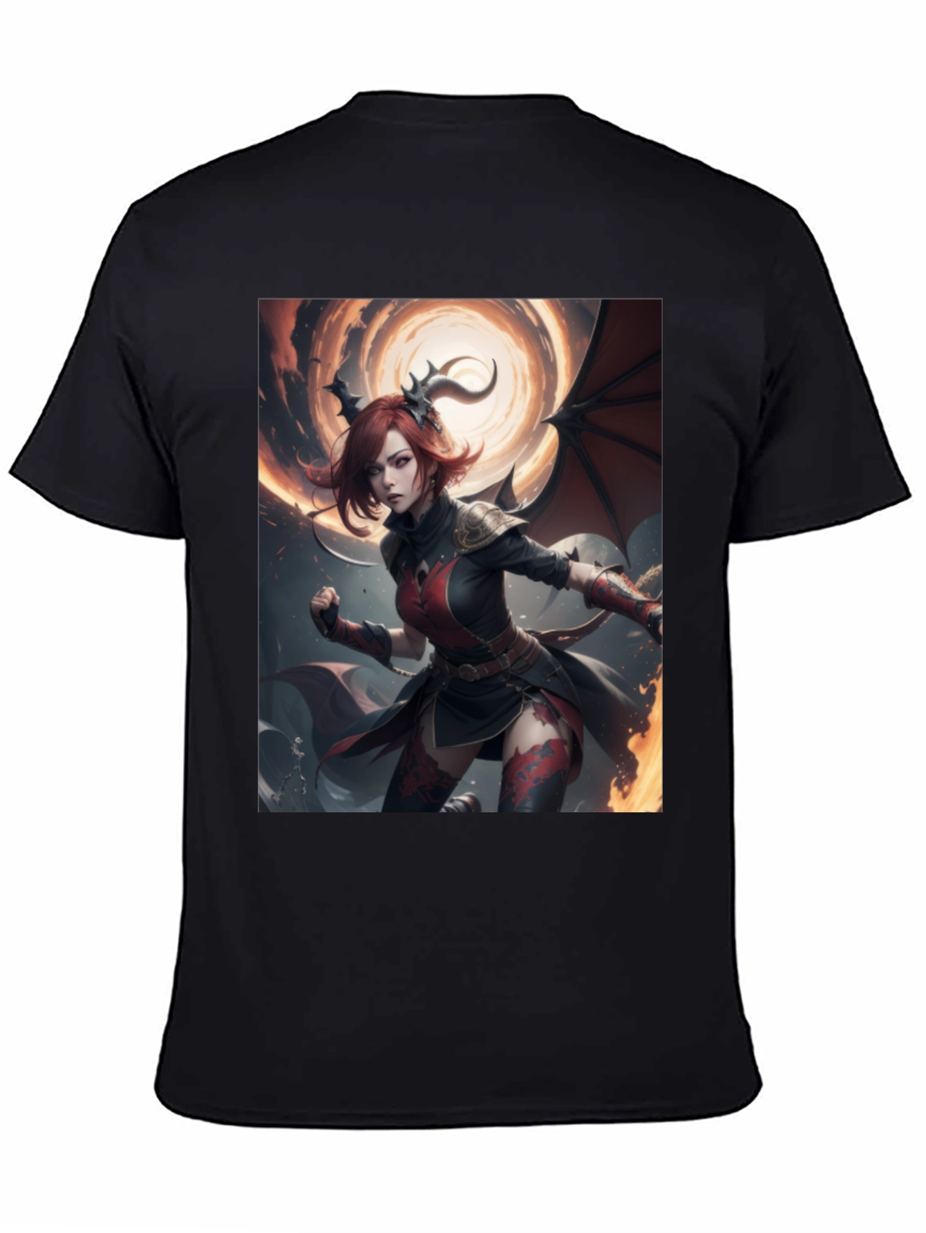 Fiery Succubus T-Shirt - Fantasy Graphic Tee