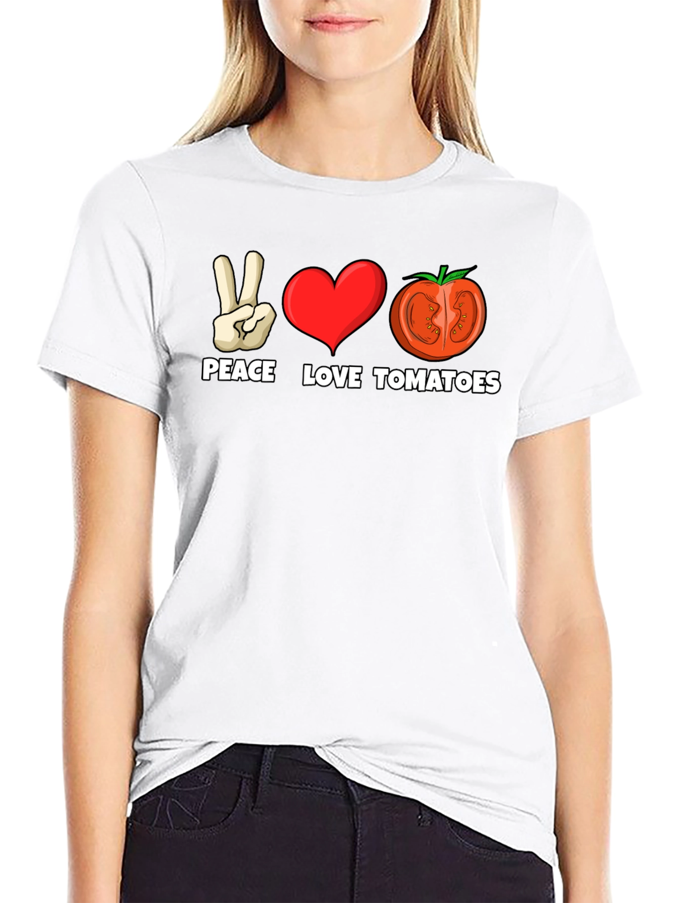 Peace Love Tomatoes Graphic T-Shirt