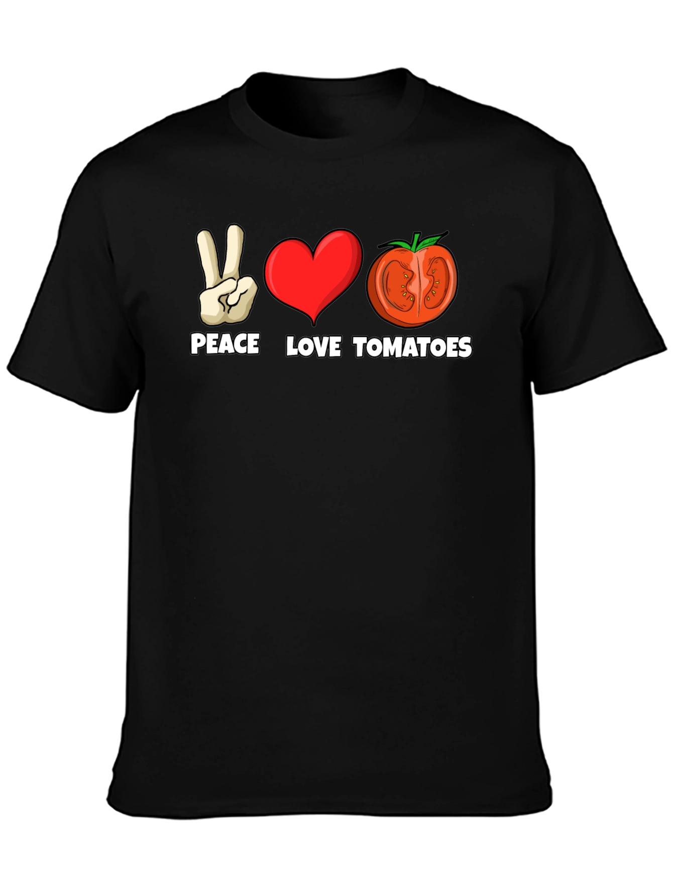 Peace Love Tomatoes Graphic T-Shirt