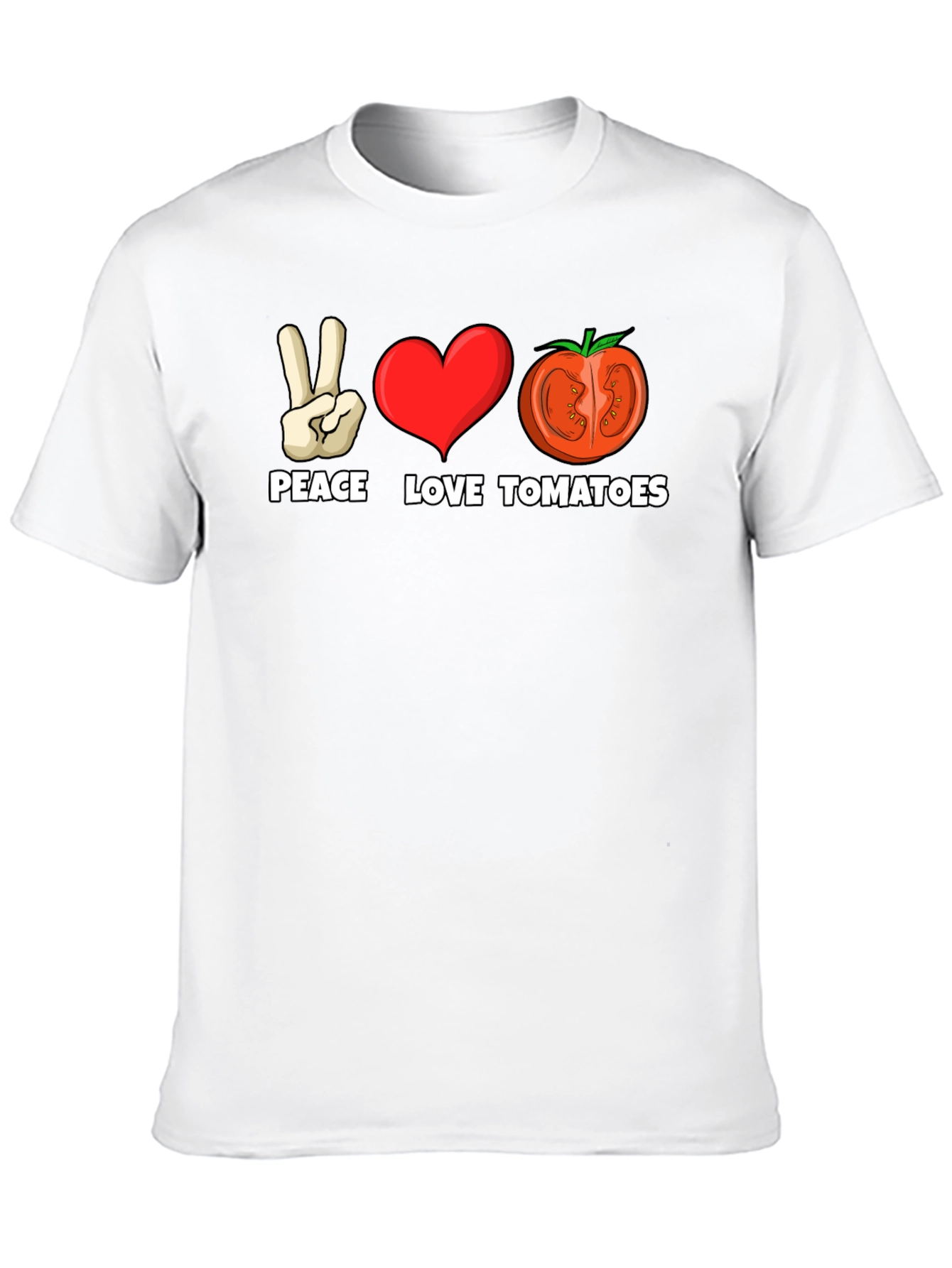 Peace Love Tomatoes Graphic T-Shirt