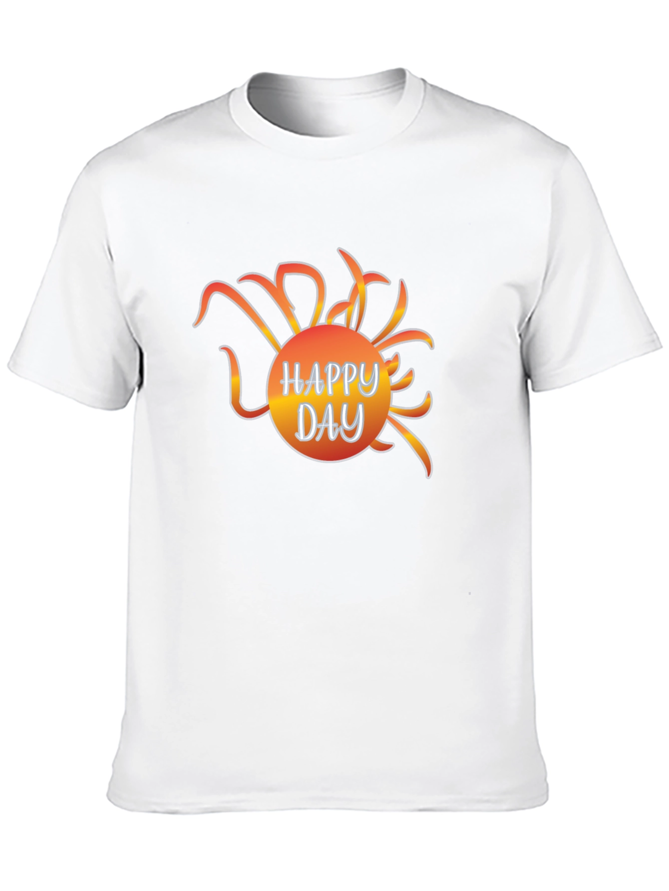 Happy Day Graphic Tee - Black Casual T-Shirt
