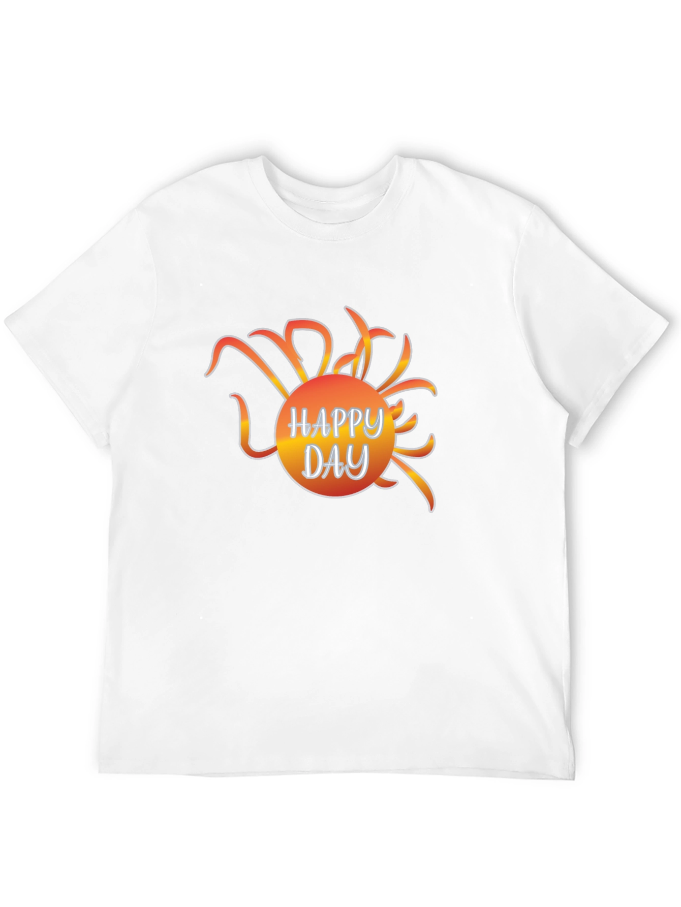 Happy Day Graphic Tee - Black Casual T-Shirt