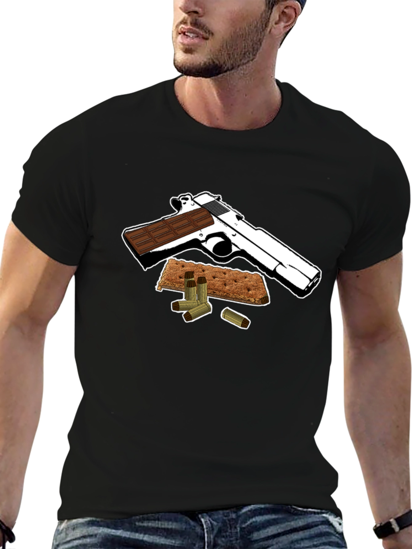 Smores Gun T-Shirt - Funny Dessert Graphic Tee