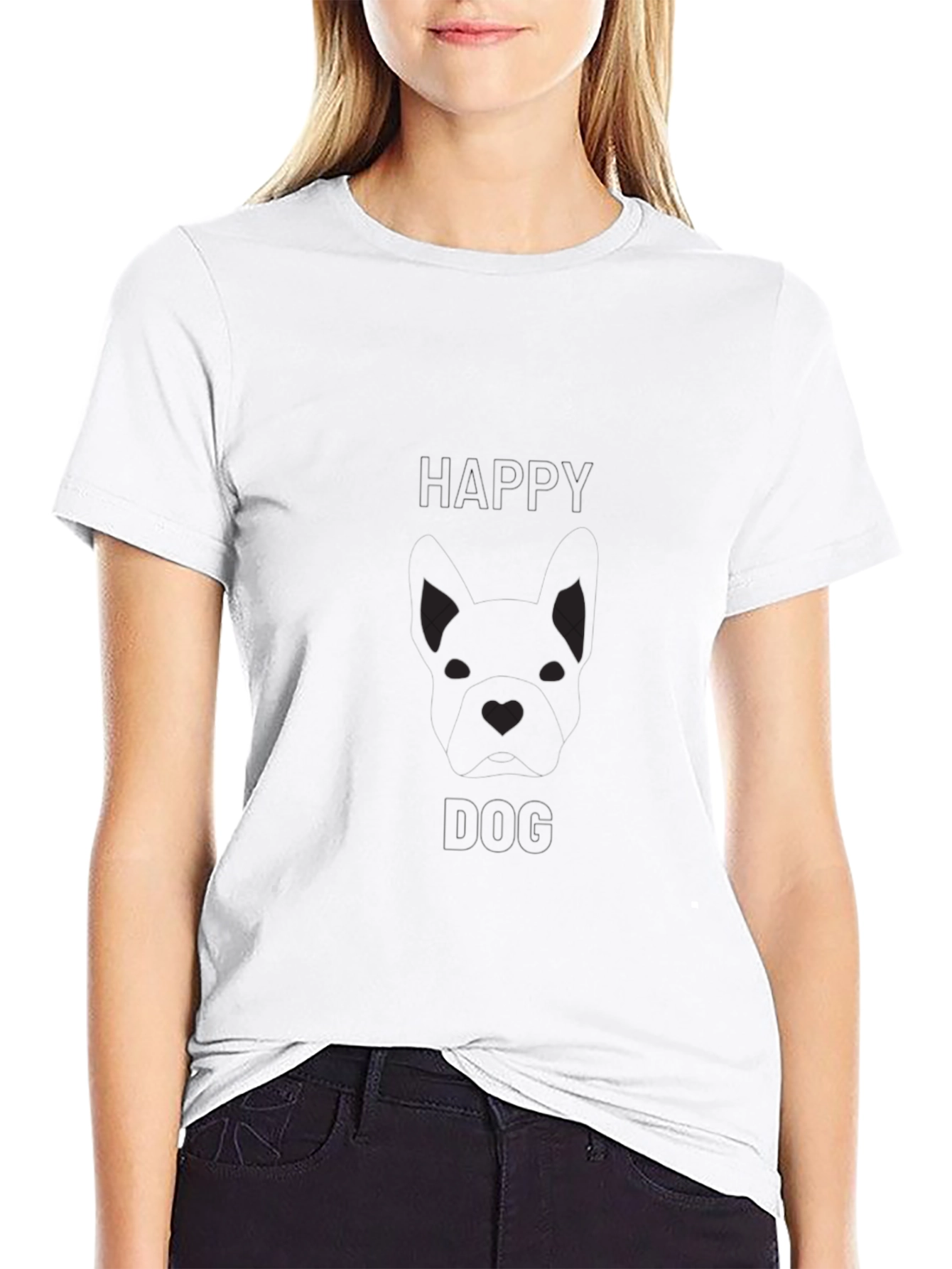 Mens Black Graphic Tee - Hello Dog
