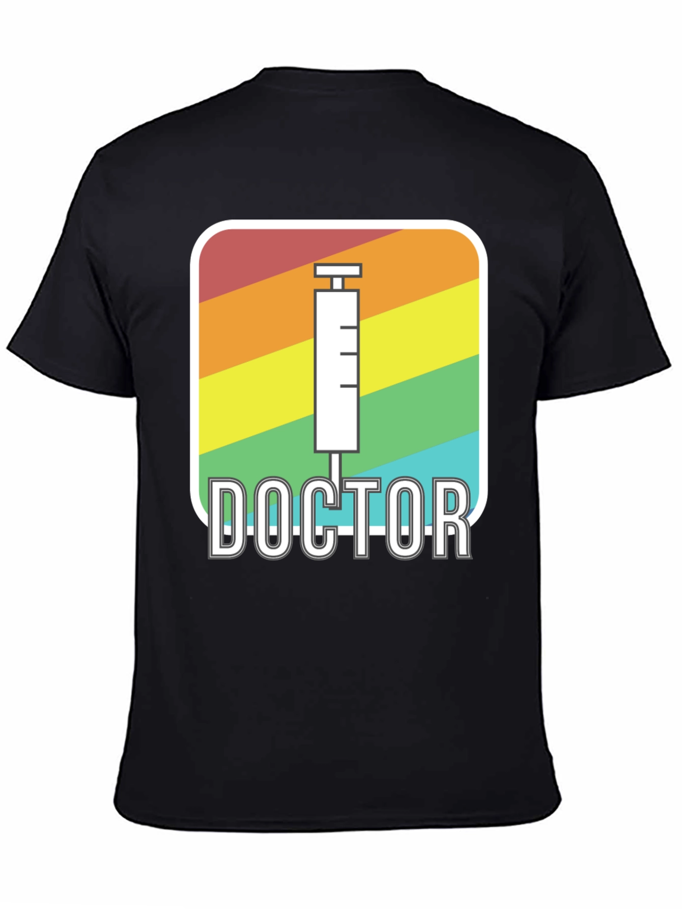 Rainbow Doctor Syringe Graphic T-Shirt