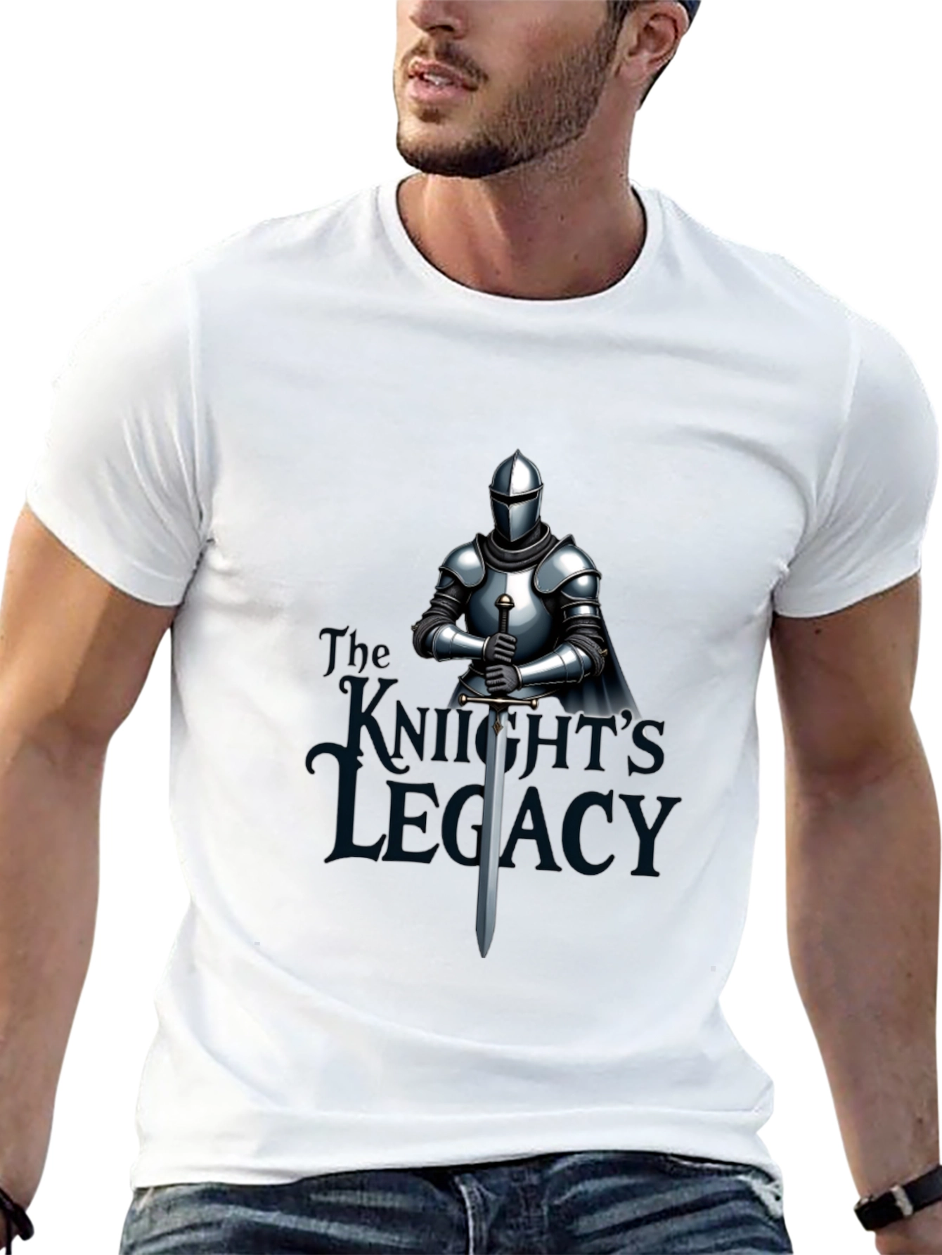 Knights Legacy Graphic Tee - Medieval Armor Design
