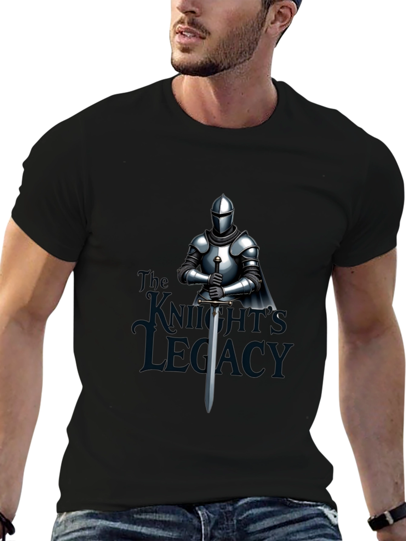 Knights Legacy Graphic Tee - Medieval Armor Design