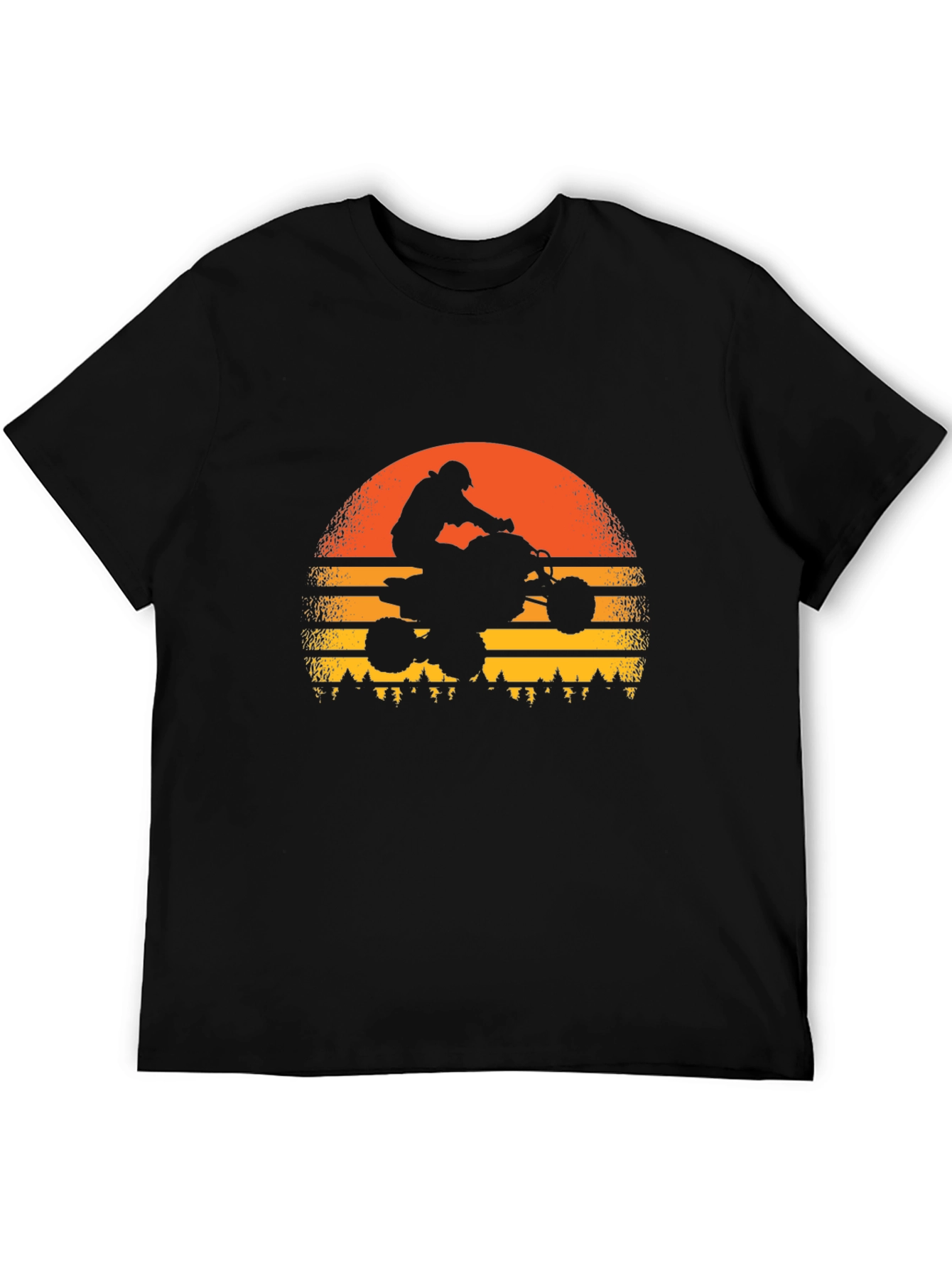 Sunset ATV Rider Graphic Tee - Black