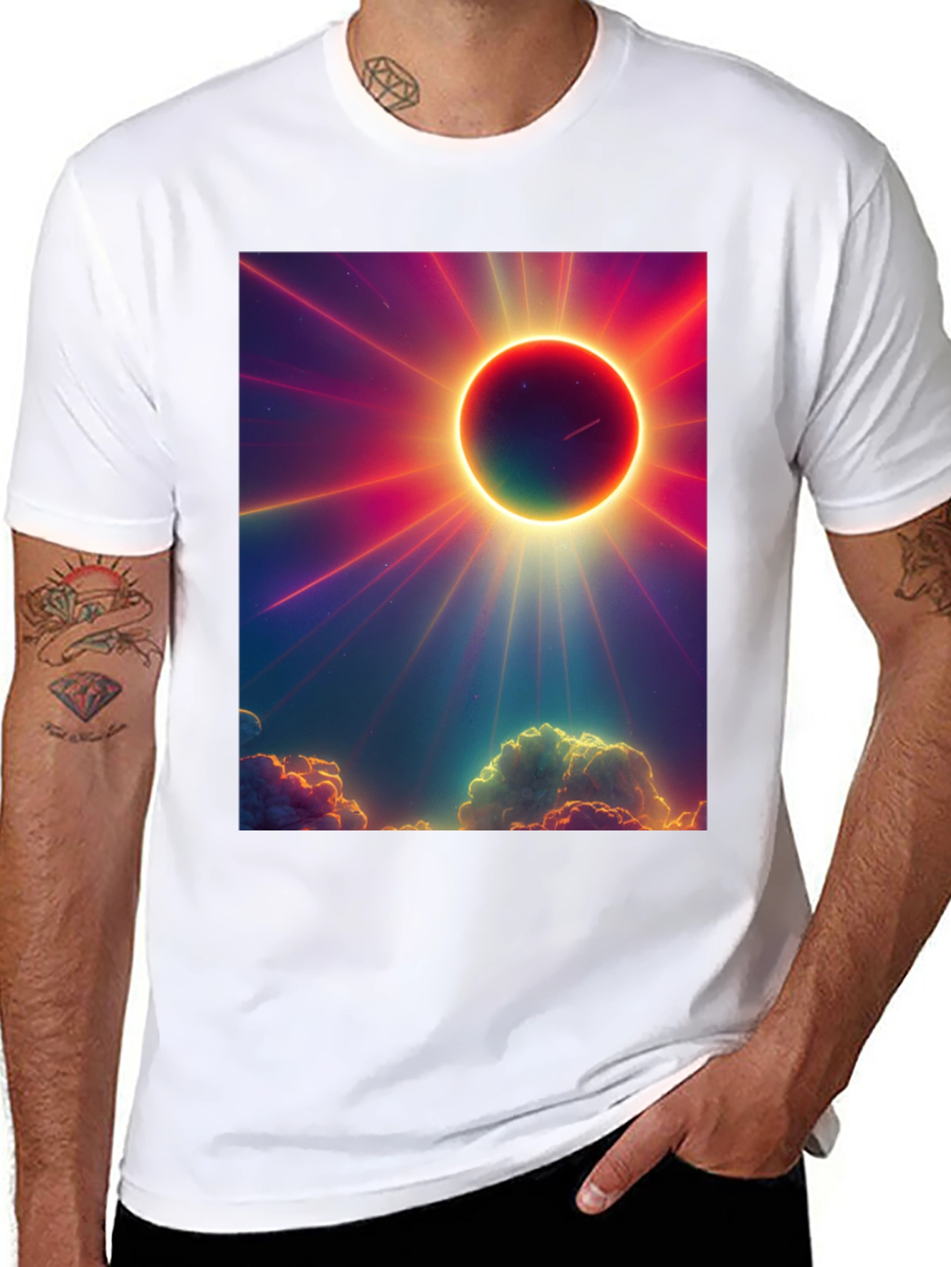 Celestial Eclipse Graphic T-Shirt