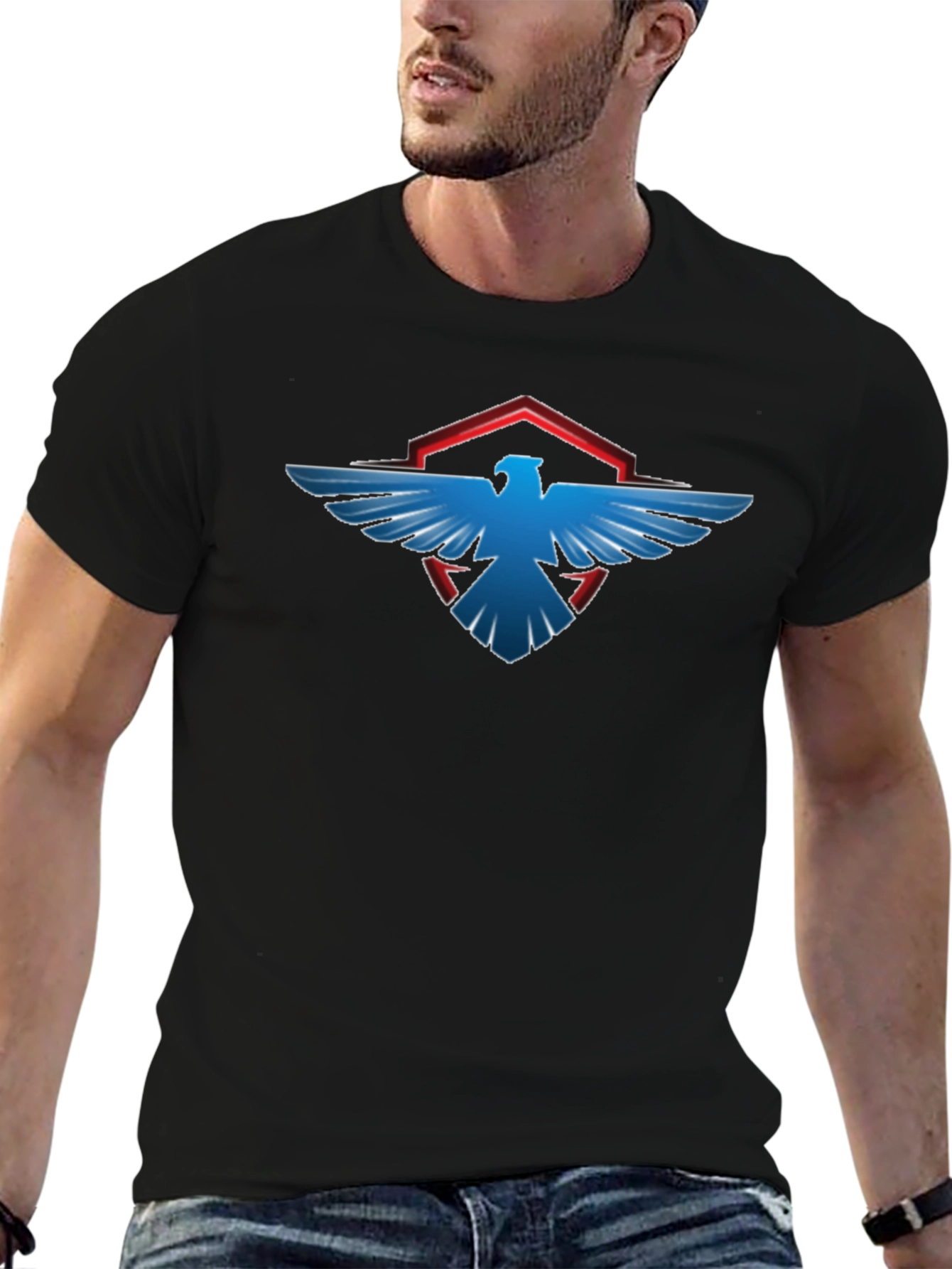 Bold Eagle Graphic Tee - Mens Black T-Shirt