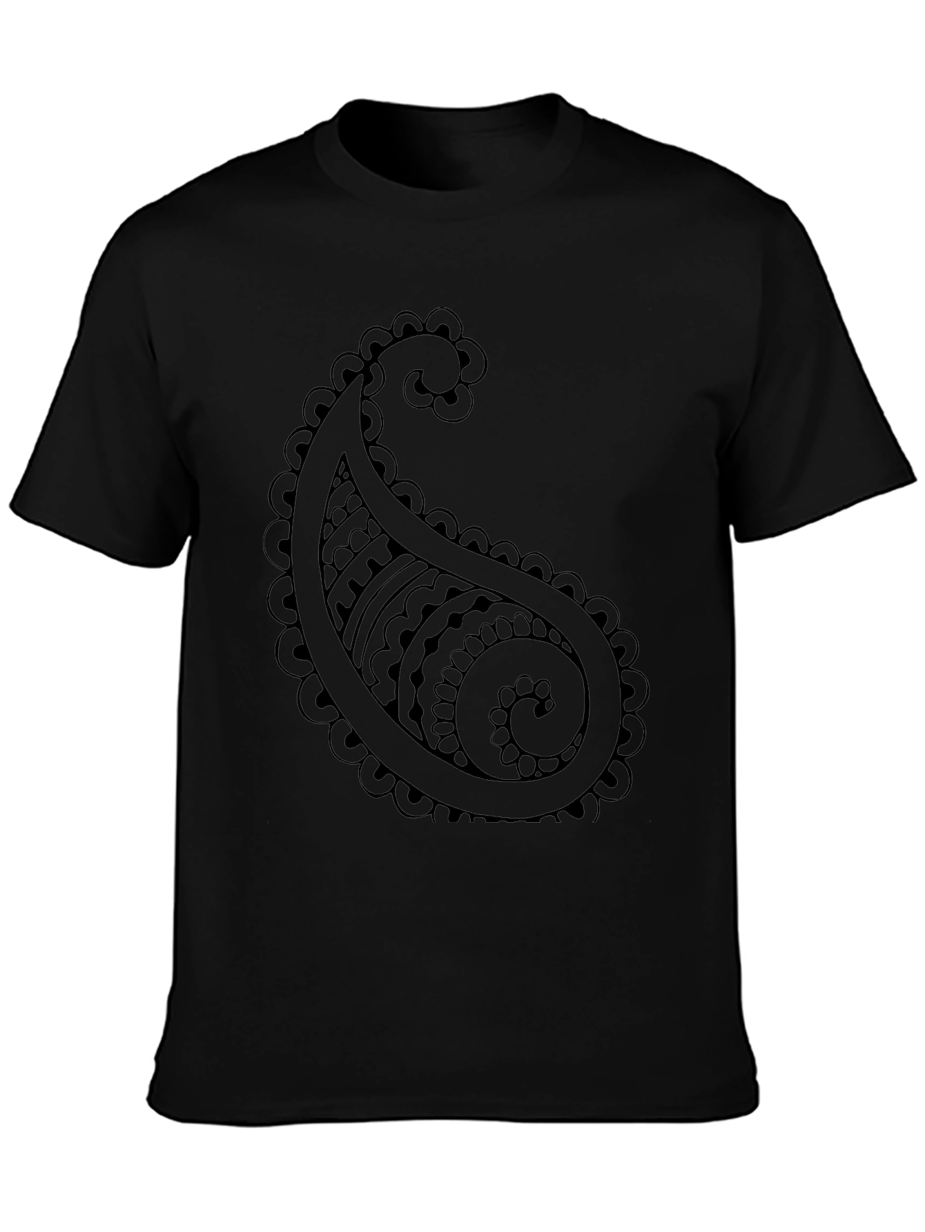 Paisley Graphic Black T-Shirt