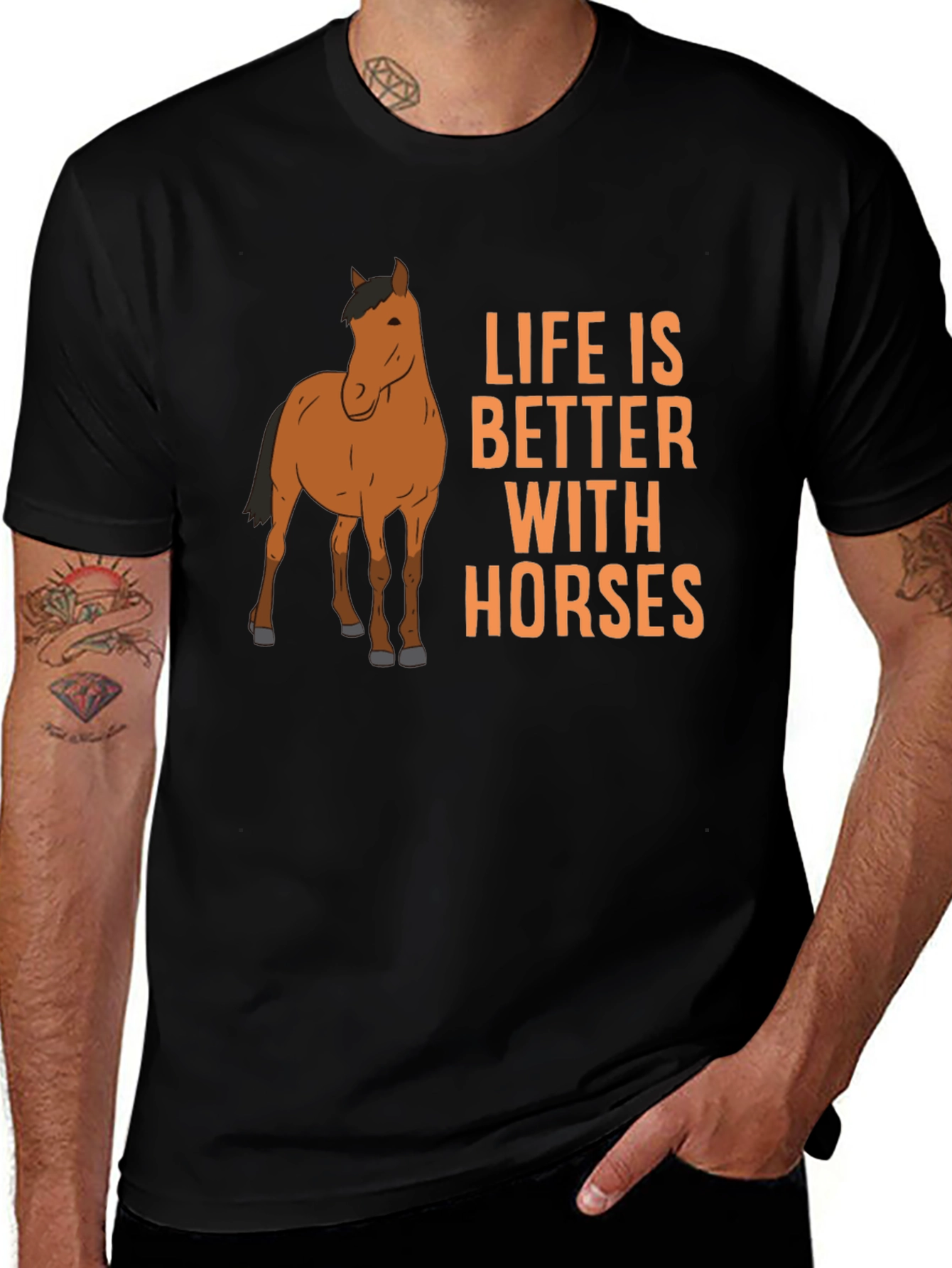 Life is Better with Horses Graphic T-Shirt