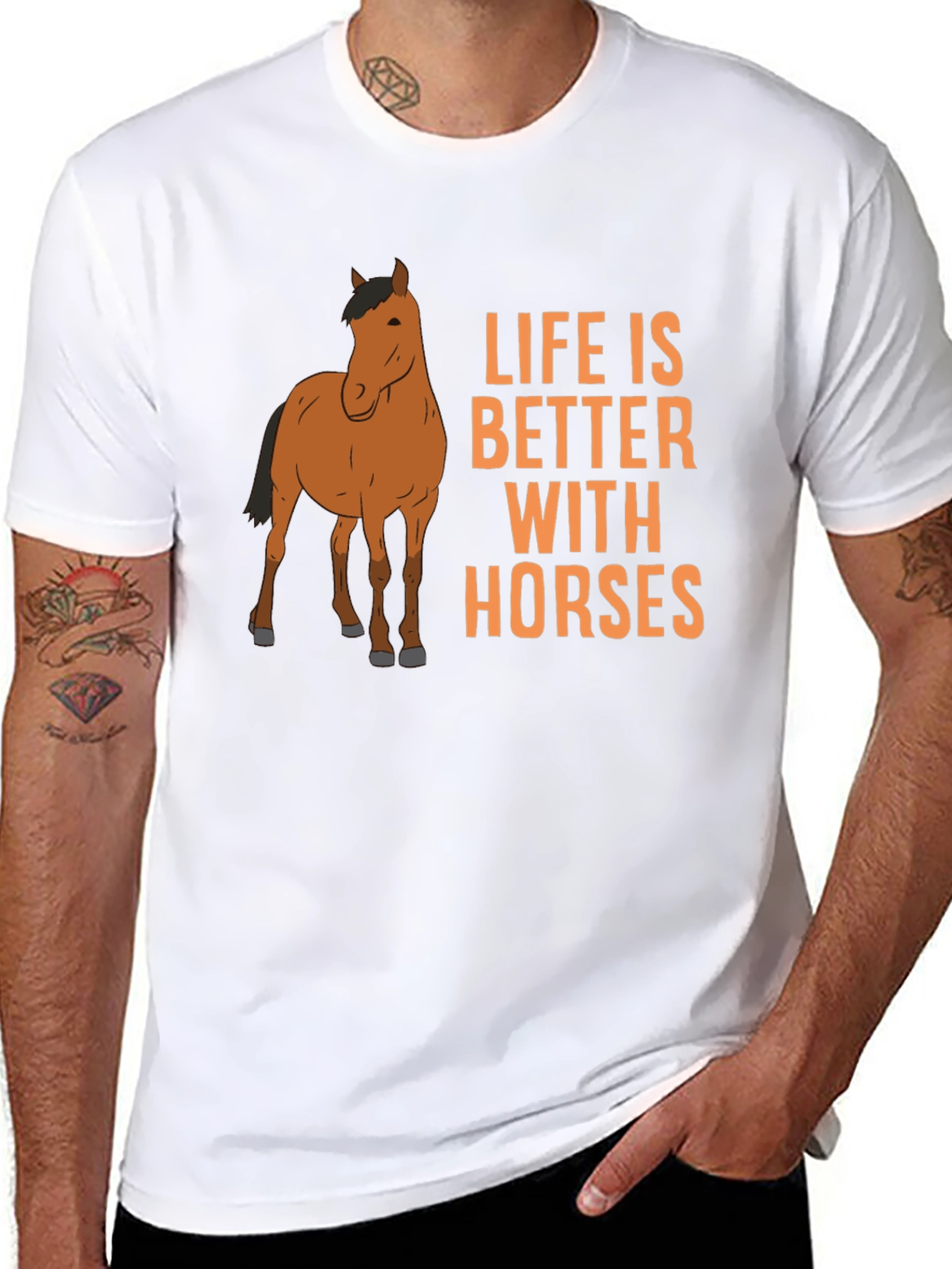 Life is Better with Horses Graphic T-Shirt