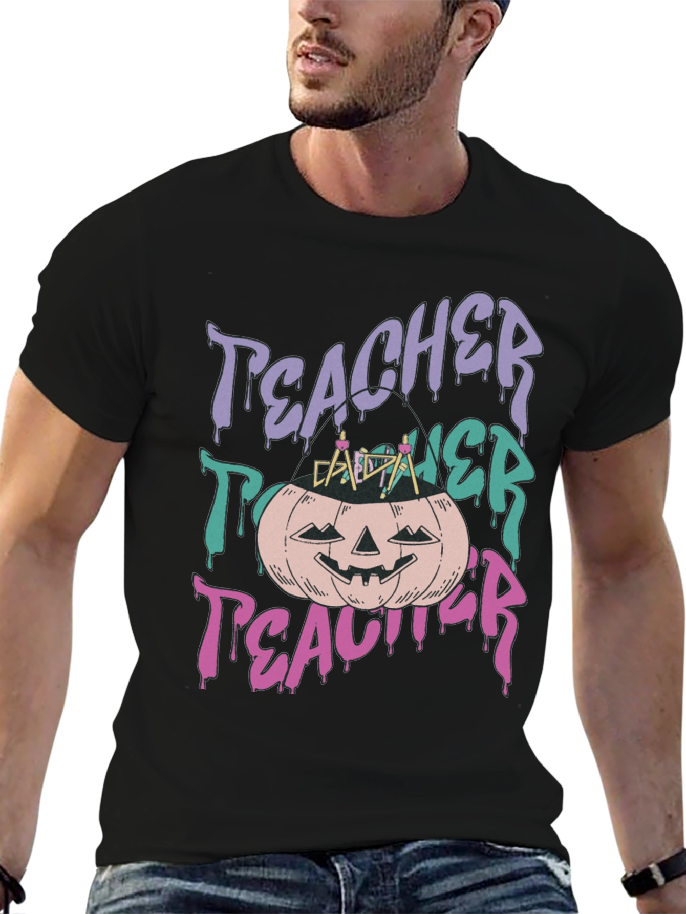 Teacher Halloween Pumpkin T-Shirt