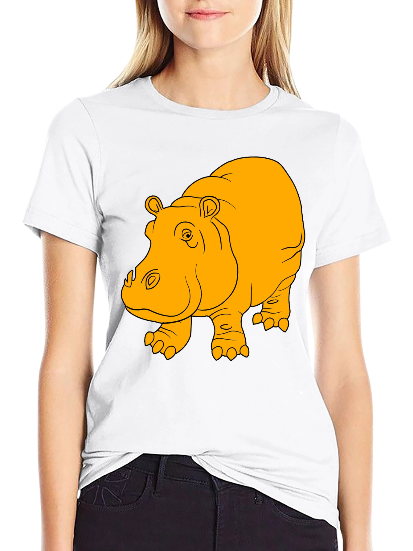 Hippo Graphic T-Shirt - Black