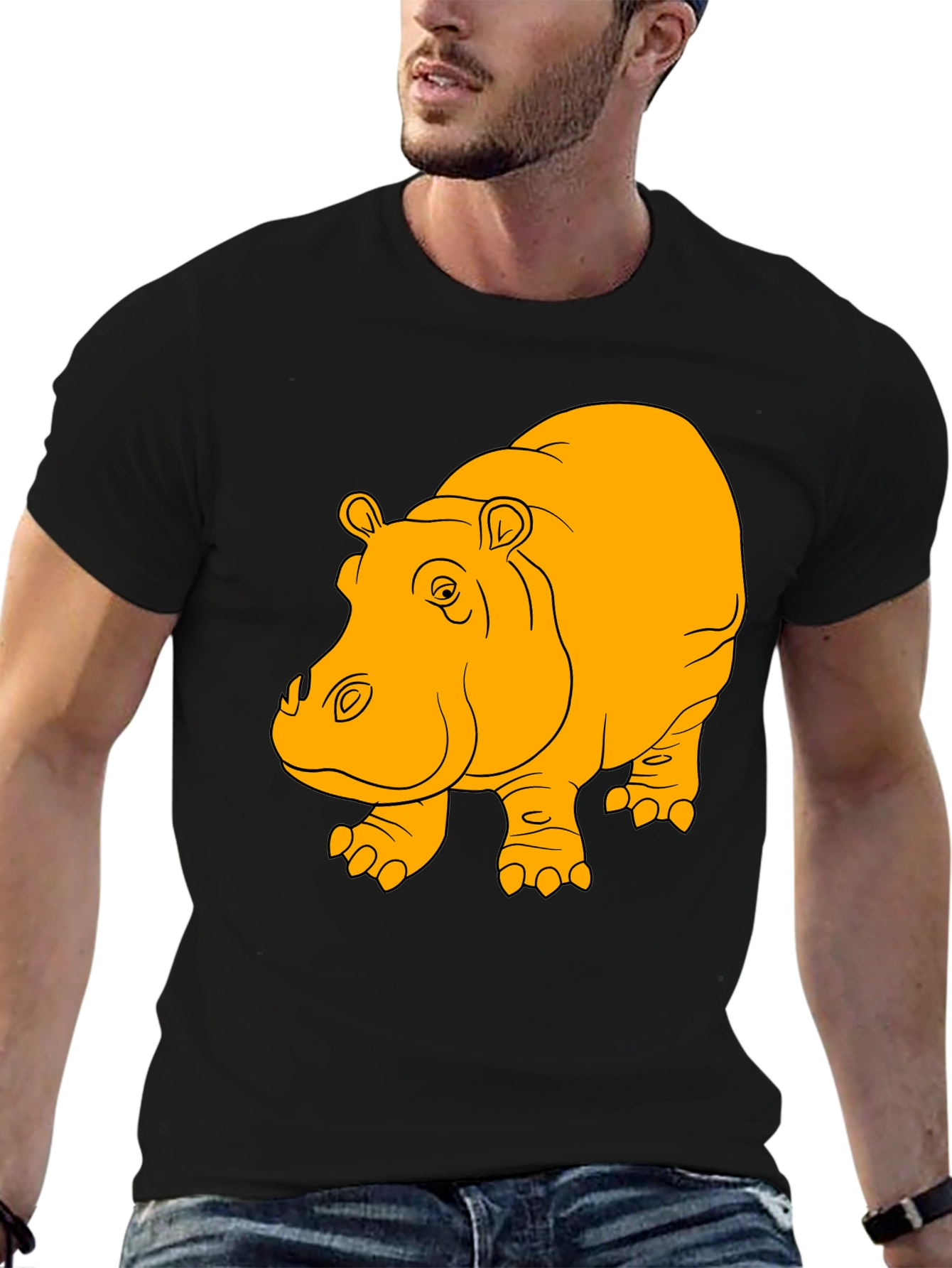 Hippo Graphic T-Shirt - Black