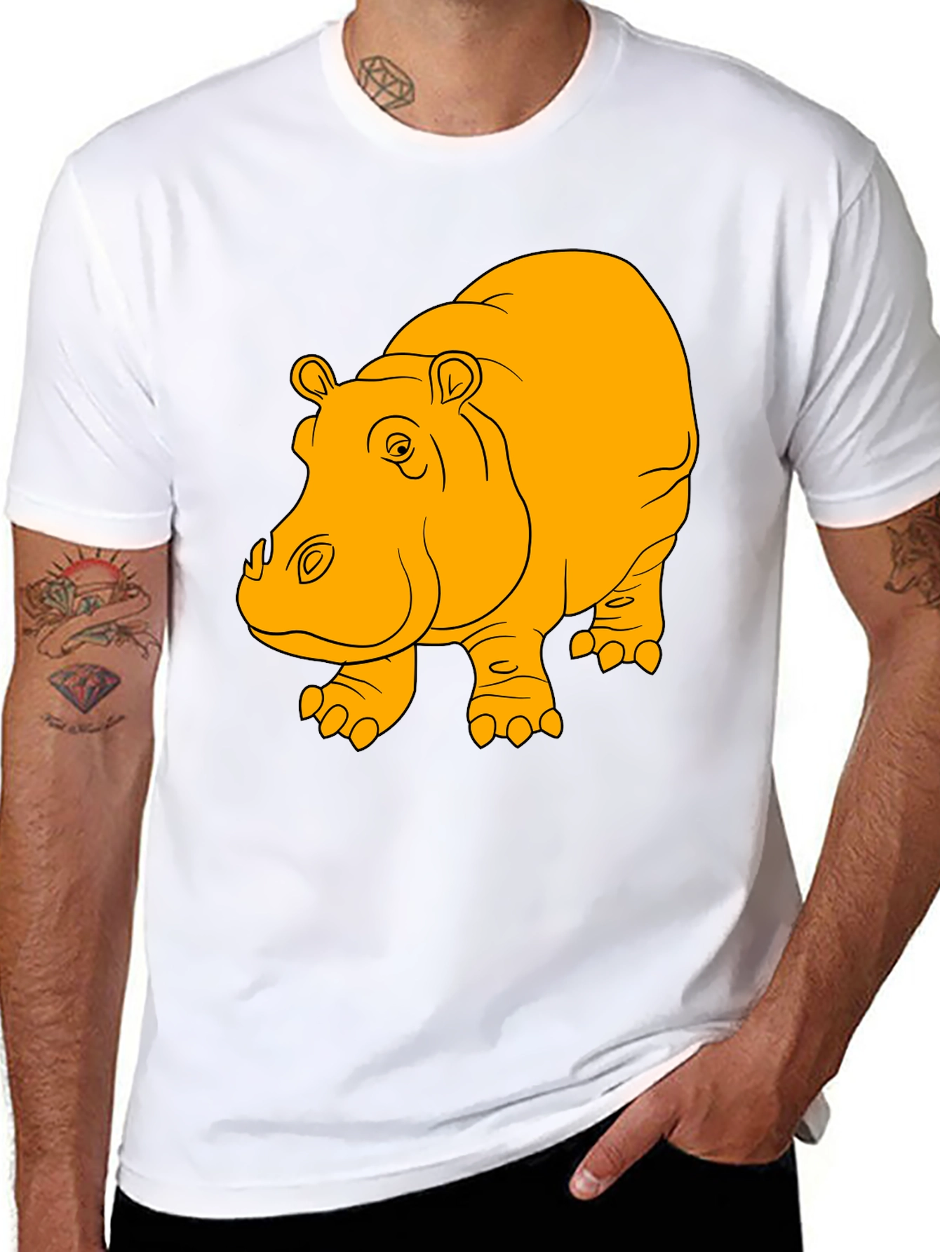 Hippo Graphic T-Shirt - Black