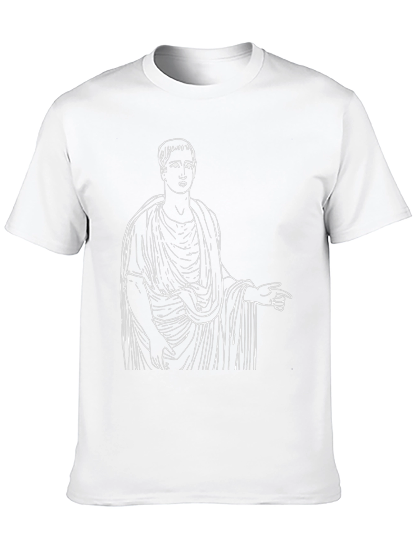 Ancient Roman Toga Graphic Tee - Black