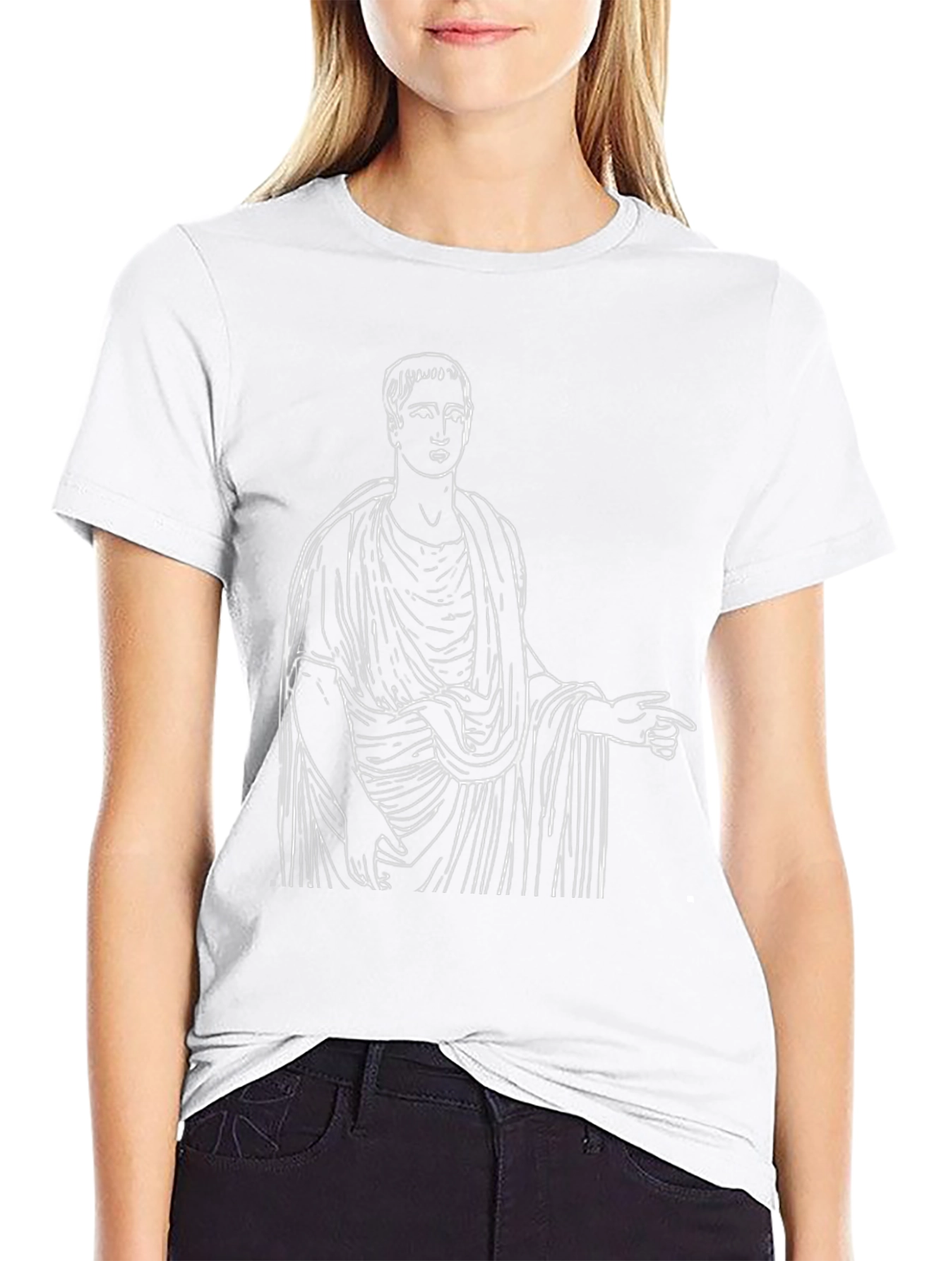 Ancient Roman Toga Graphic Tee - Black