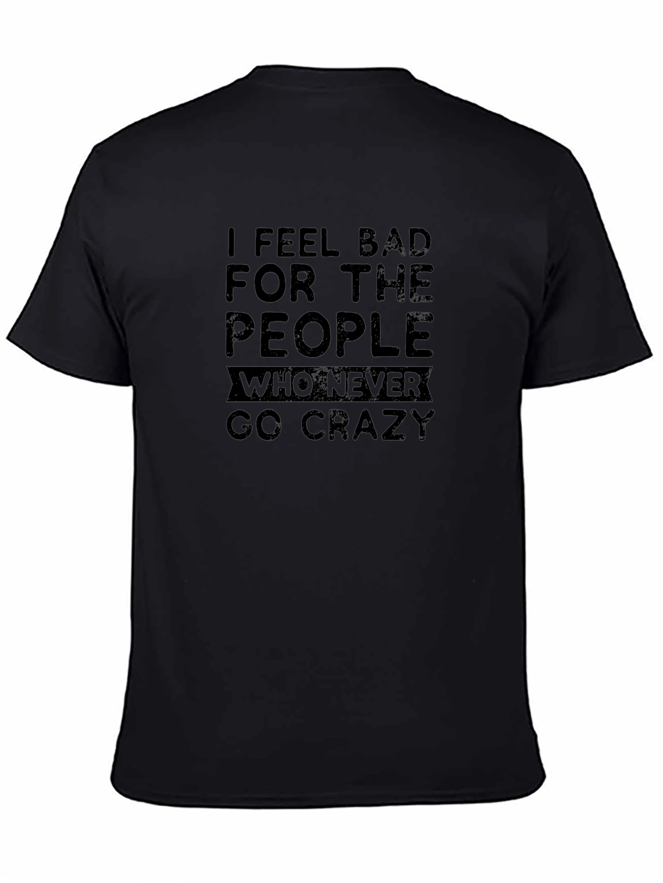 Crazy People Graphic Tee - Black