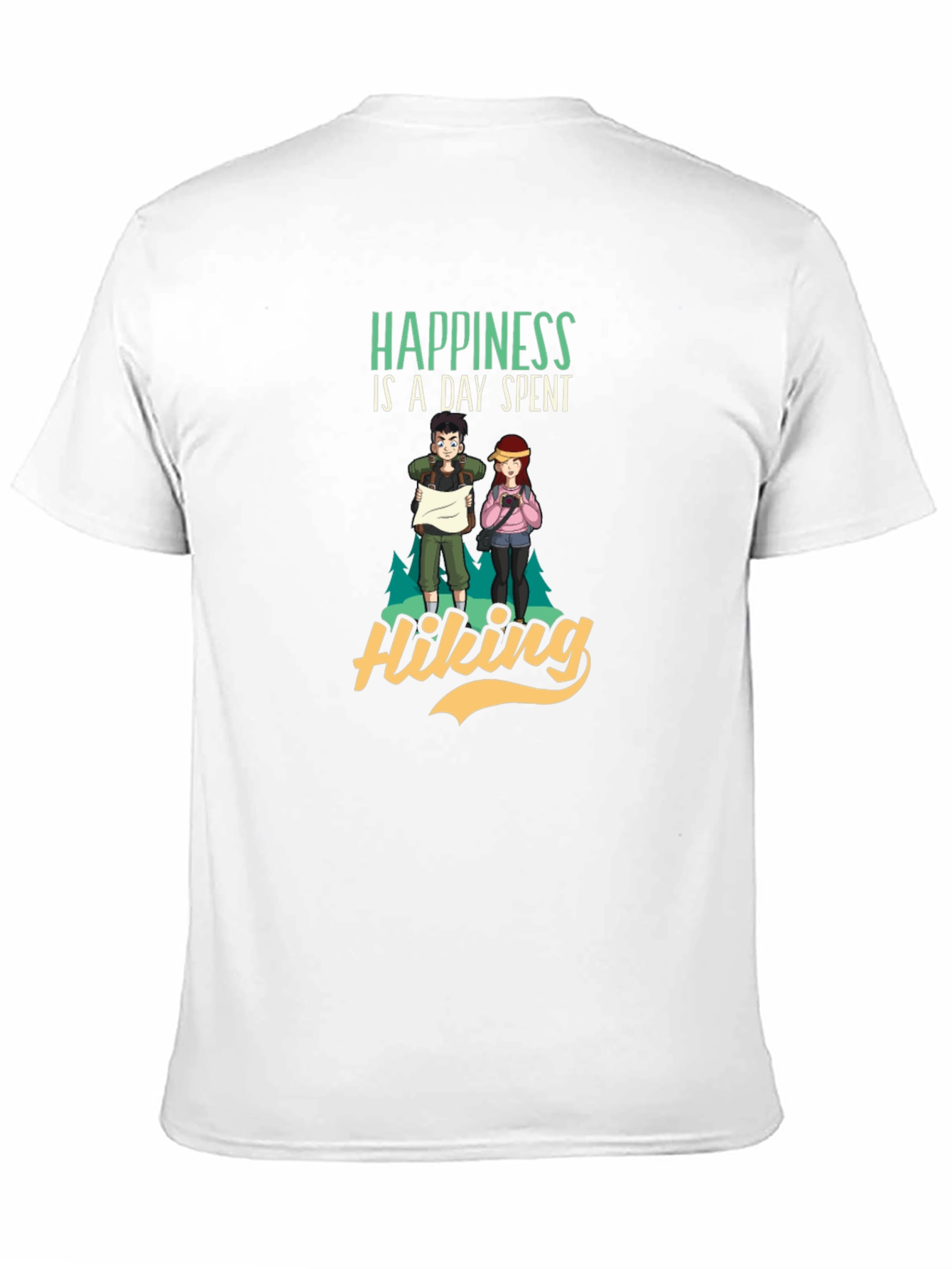 Happiness is a Day Spent Hiking Graphic T-Shirt