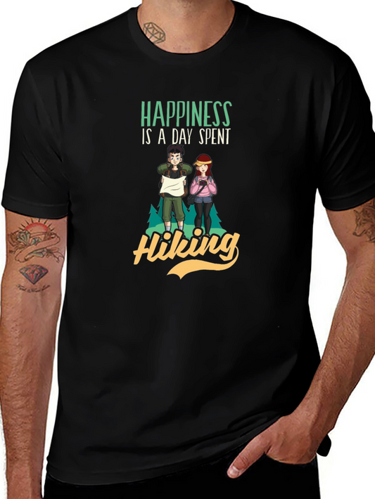 Happiness is a Day Spent Hiking Graphic T-Shirt