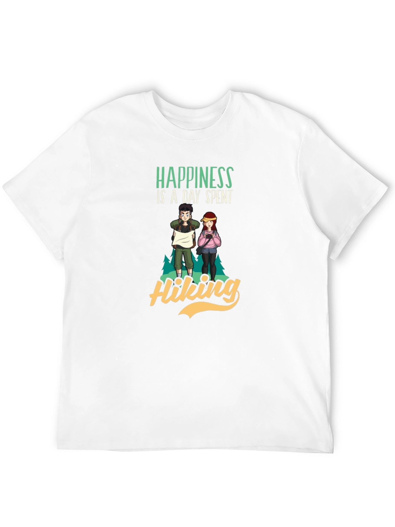 Happiness is a Day Spent Hiking Graphic T-Shirt