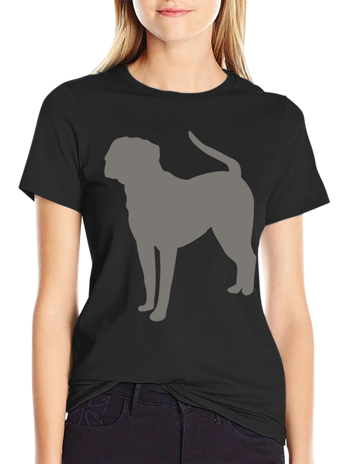 Dog Silhouette Graphic Tee - Modern Casual Style