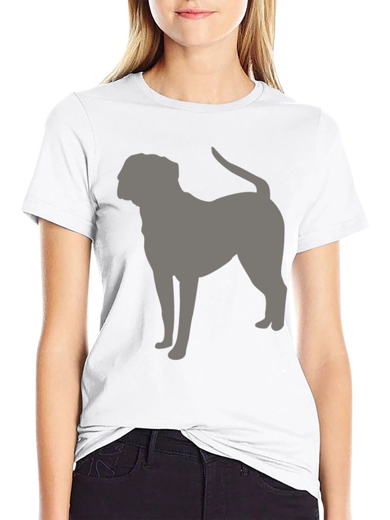 Dog Silhouette Graphic Tee - Modern Casual Style