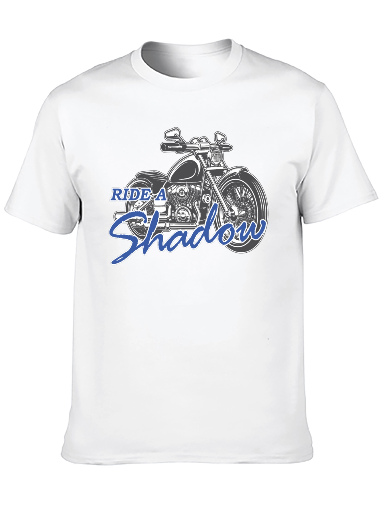 Ride A Shadow Motorcycle Graphic Tee - Black