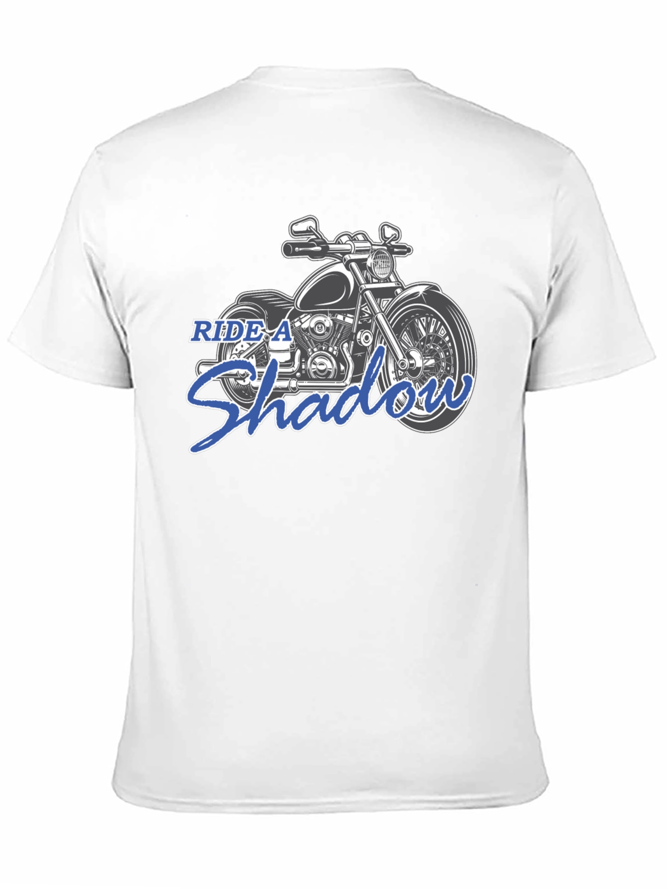 Ride A Shadow Motorcycle Graphic Tee - Black