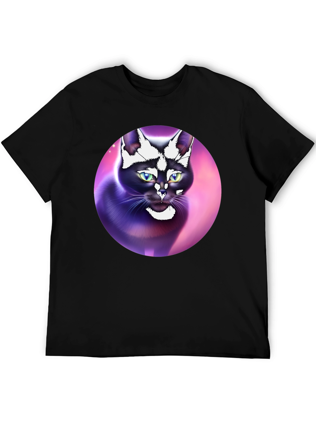 Black Cat Portrait Graphic Tee