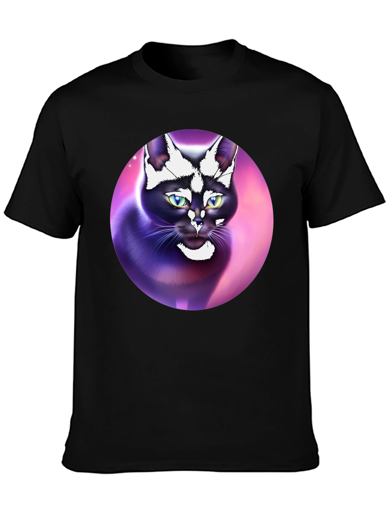 Black Cat Portrait Graphic Tee